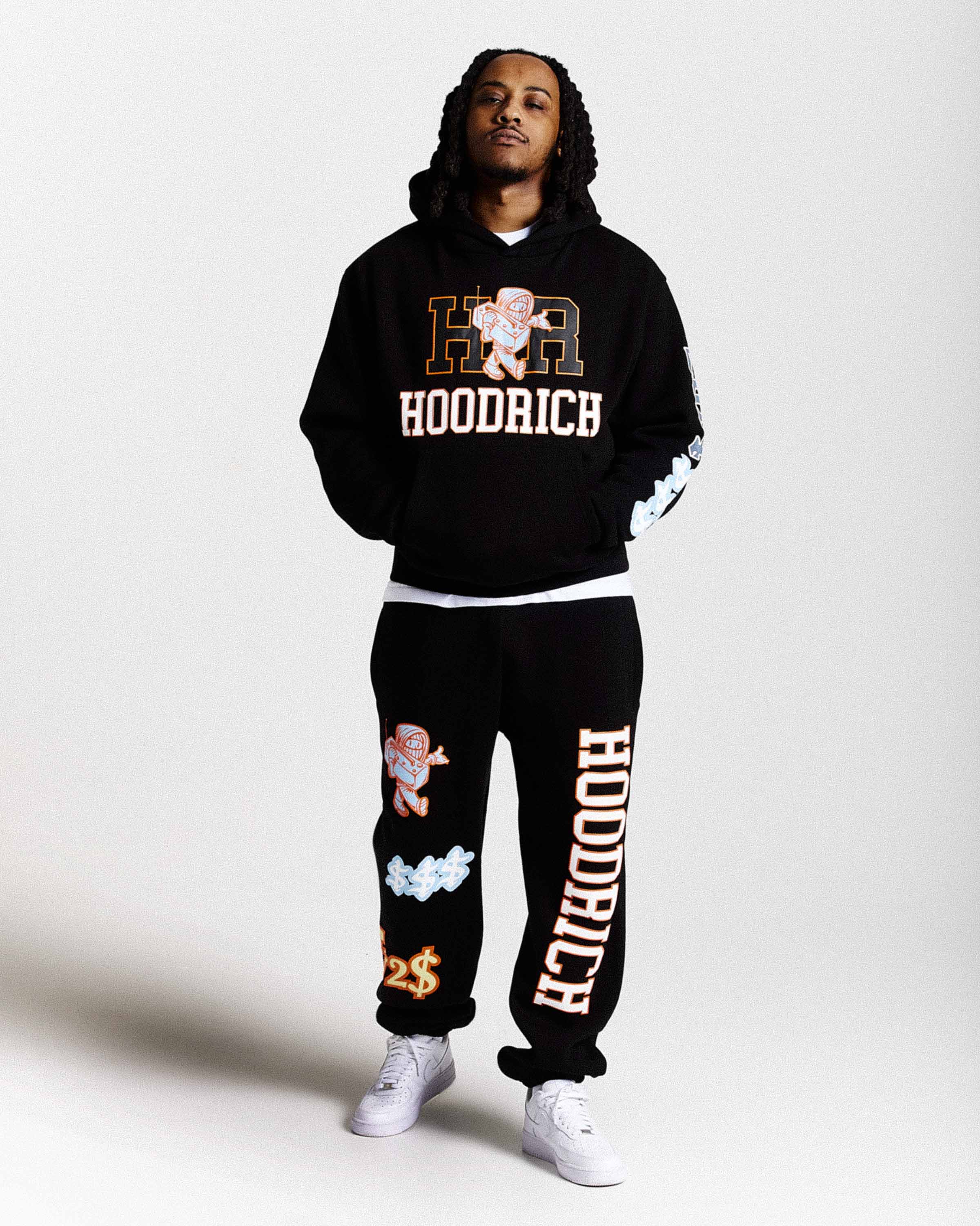 Loony Oversized Hoodie - Black/White - Image 10