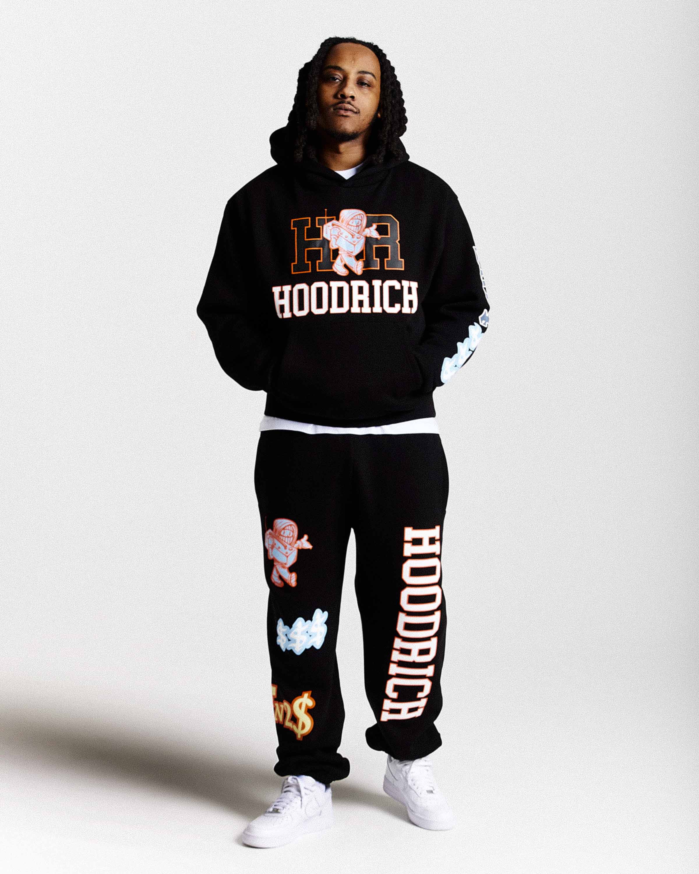 Loony Oversized Hoodie - Black/White - Image 11