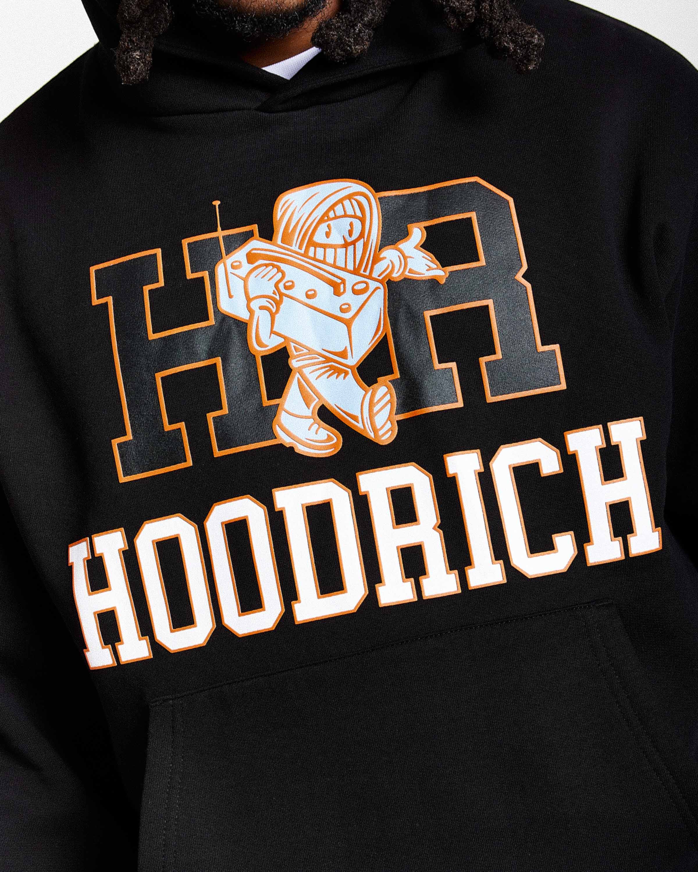 Loony Oversized Hoodie - Black/White - Image 7