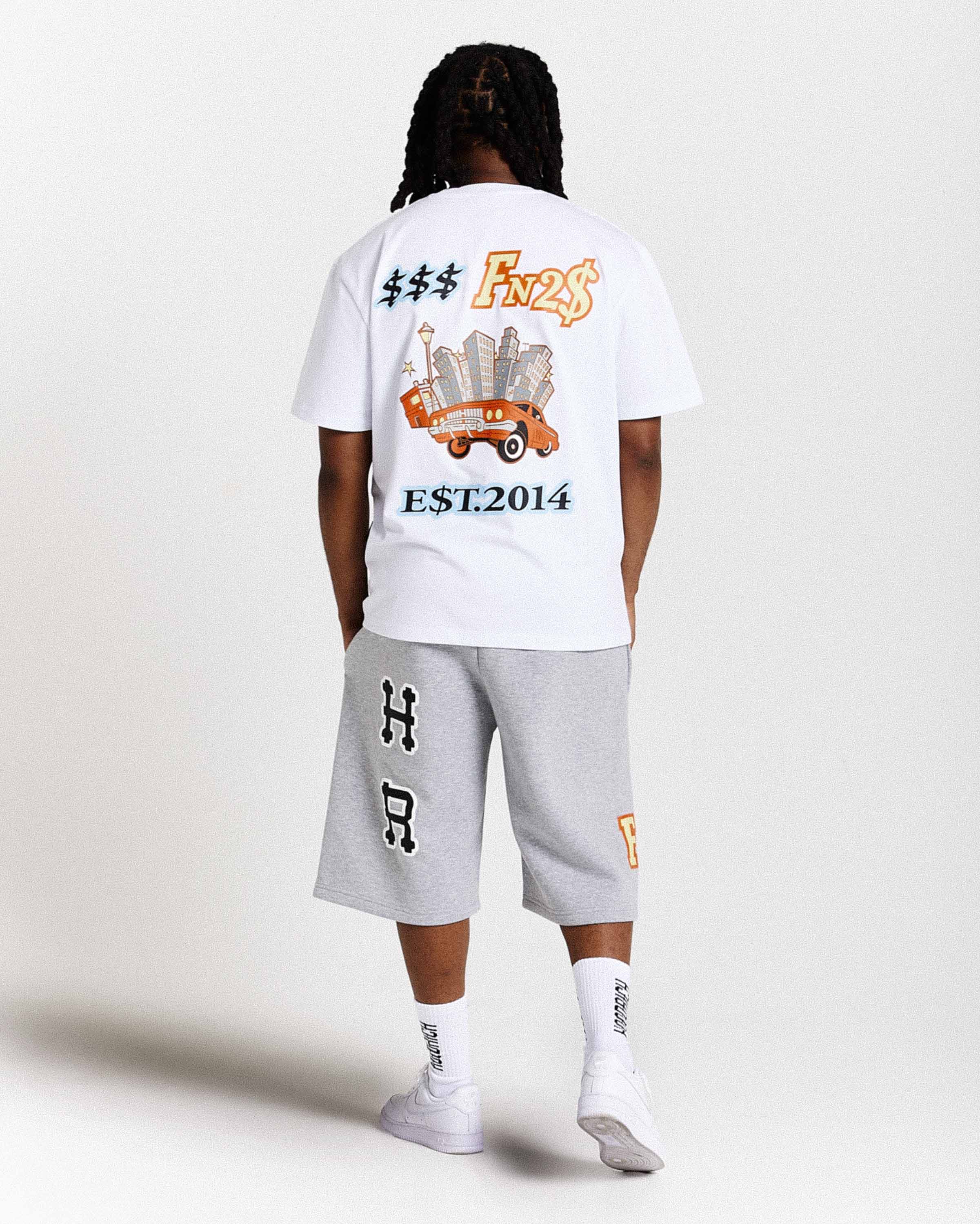 Loony Oversized T-Shirt - White/Black - Image 3