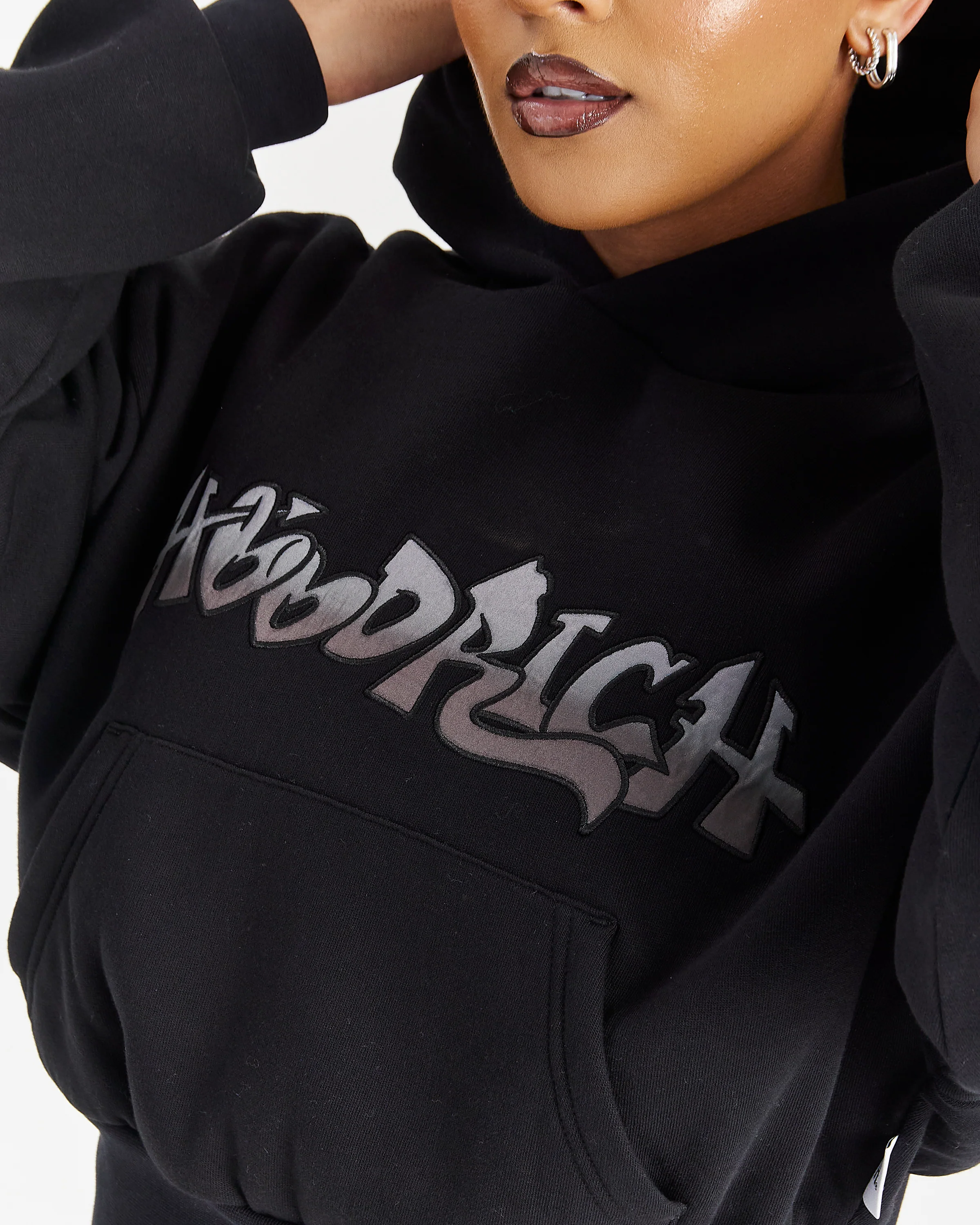 Lucky Boxy Hoodie - Black/Grey - Image 2