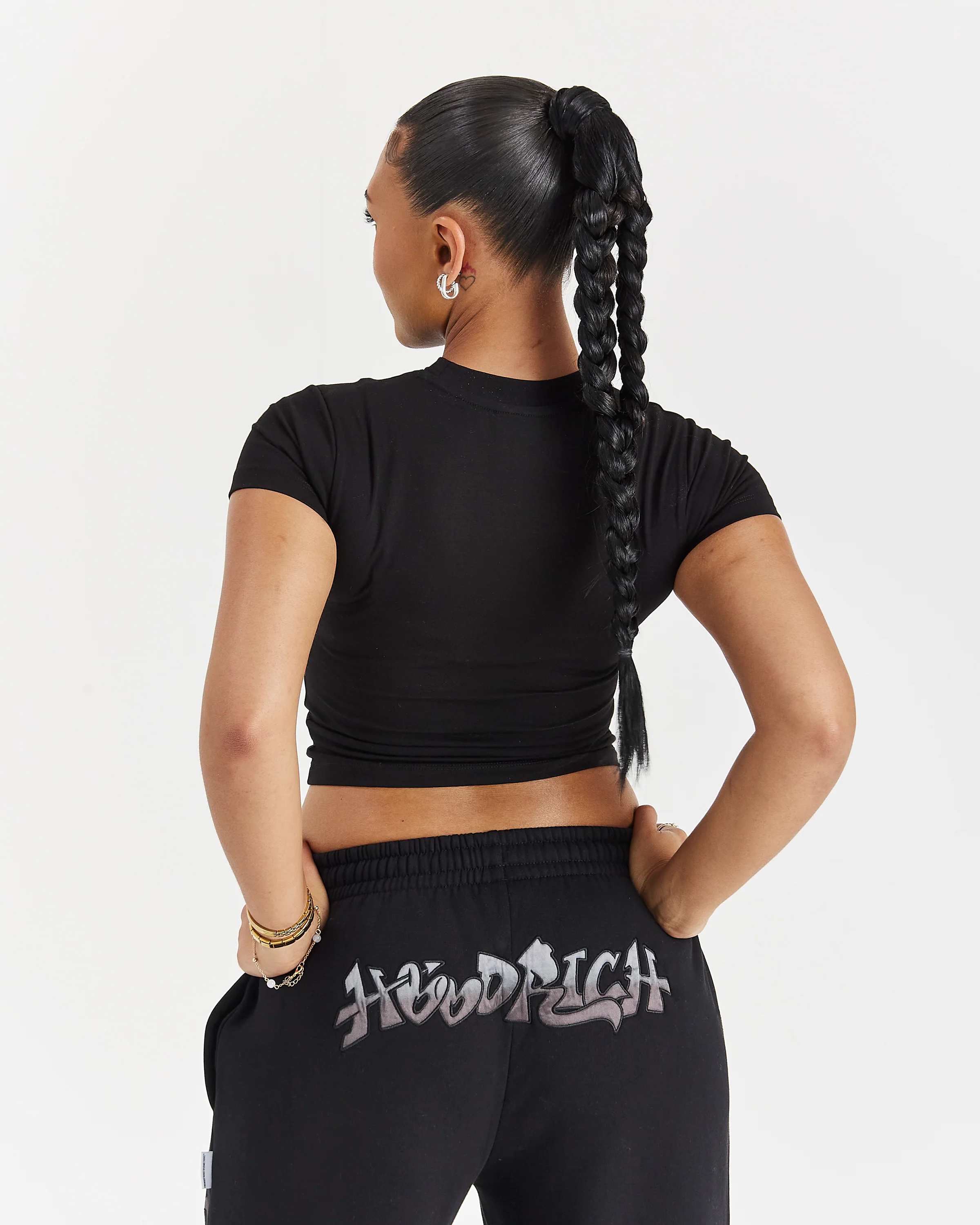 Lucky Fitted Tee - Black/Grey - Image 6