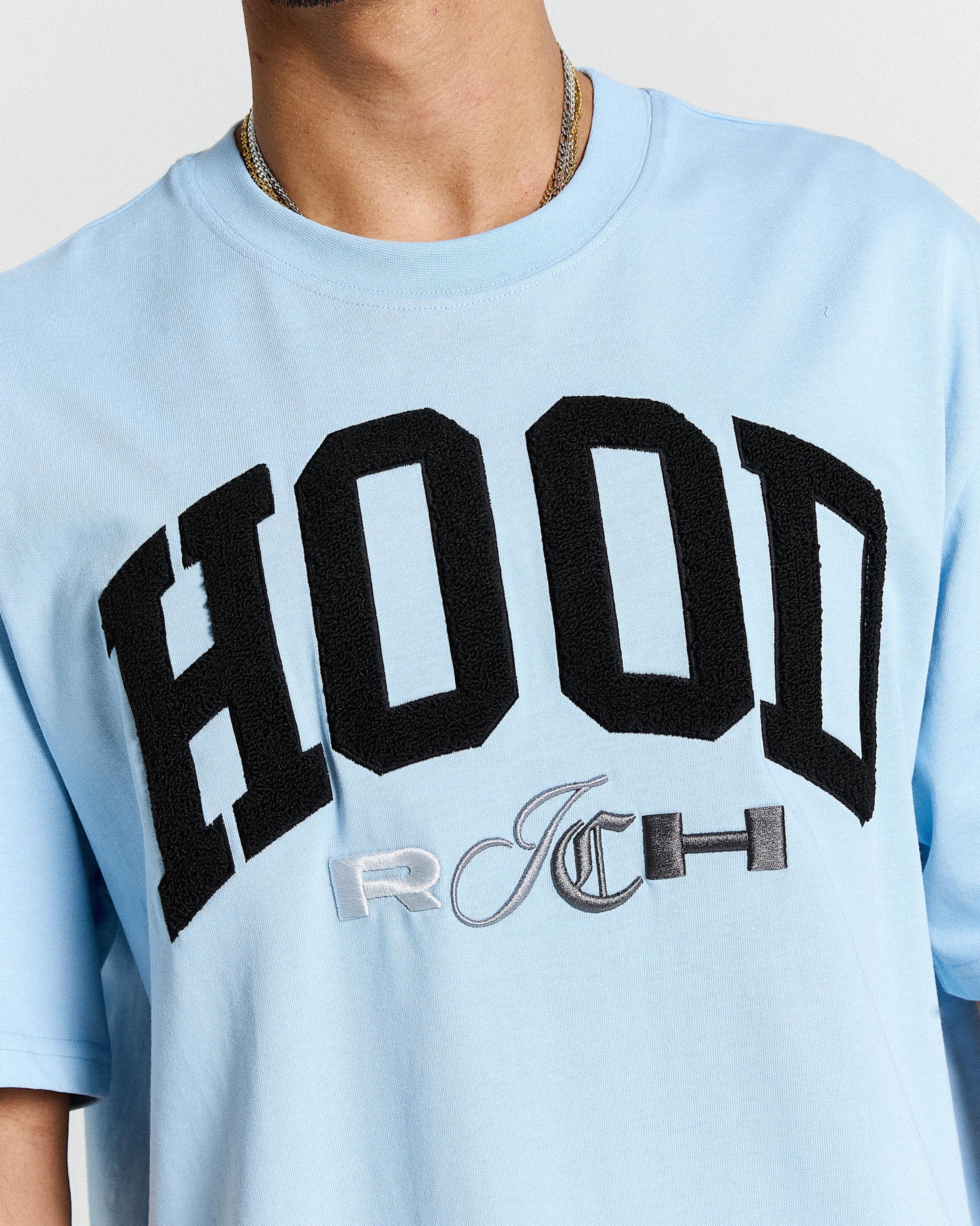 Merit Oversized T-Shirt - Blue/Black - Image 4