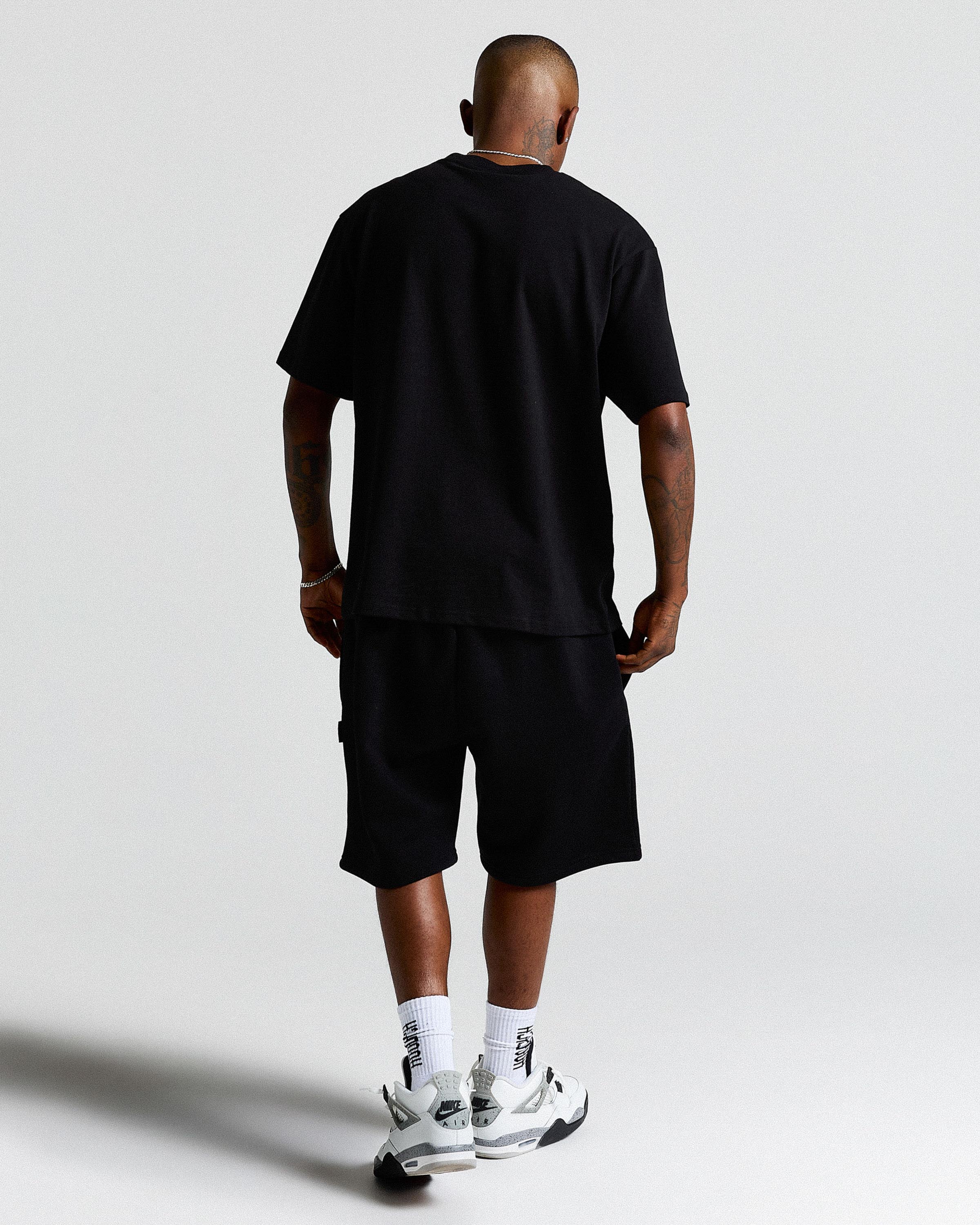 Merit Oversized T-Shirt - Black/Blue - Image 5