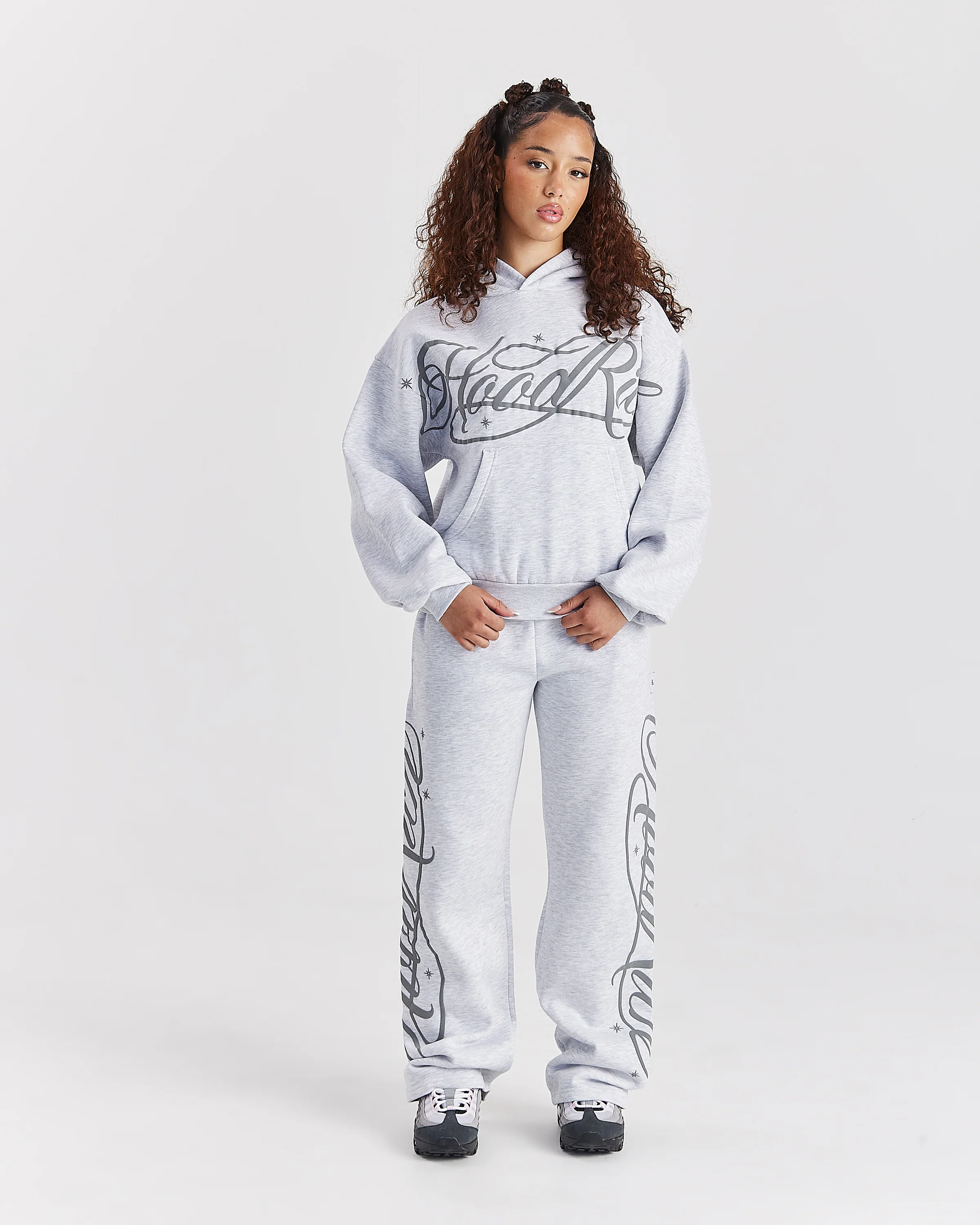 Solace Mid Length Hoodie - Light Grey - Image 4