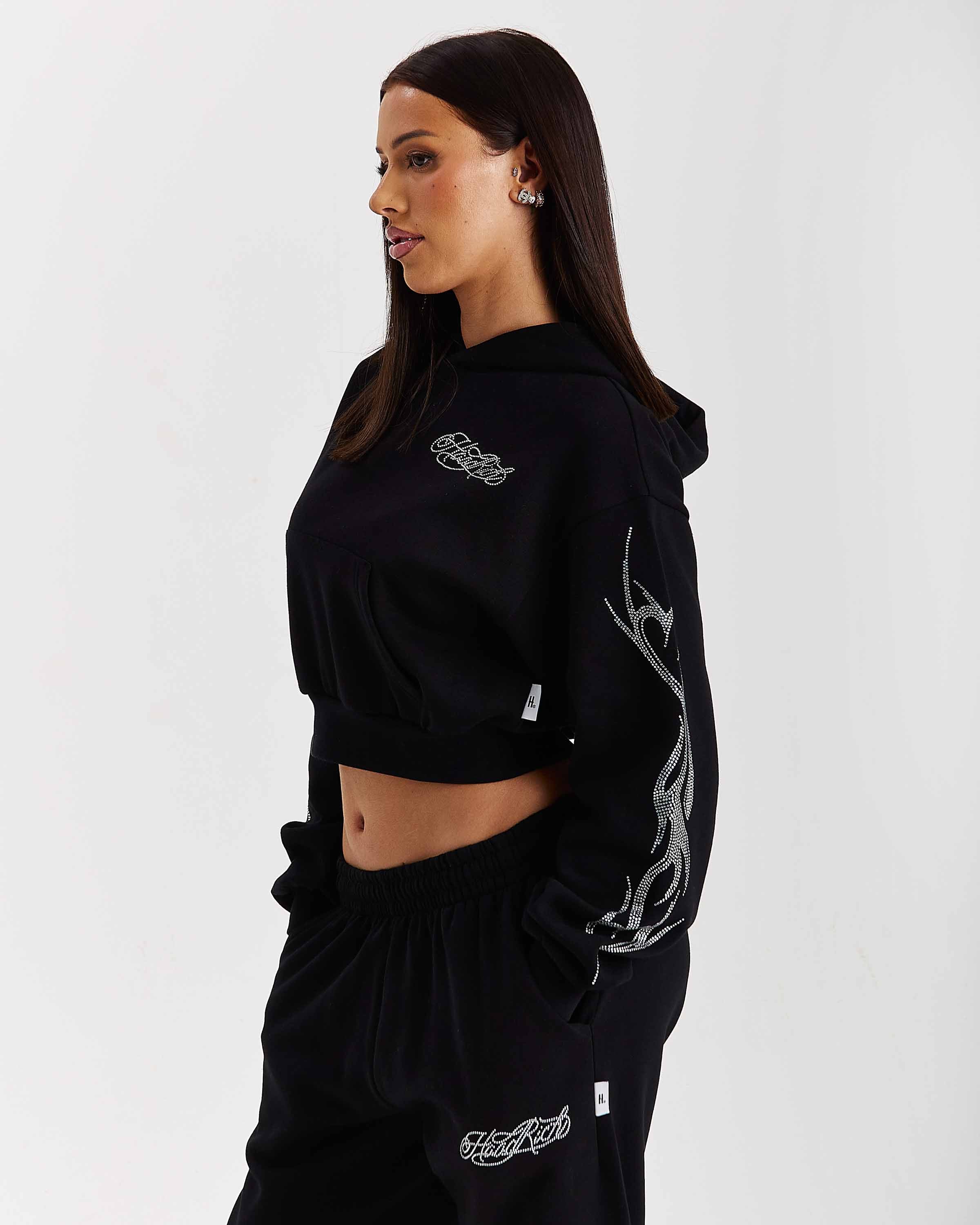 Morpho Boxy Hoodie - Black/Silver - Image 7