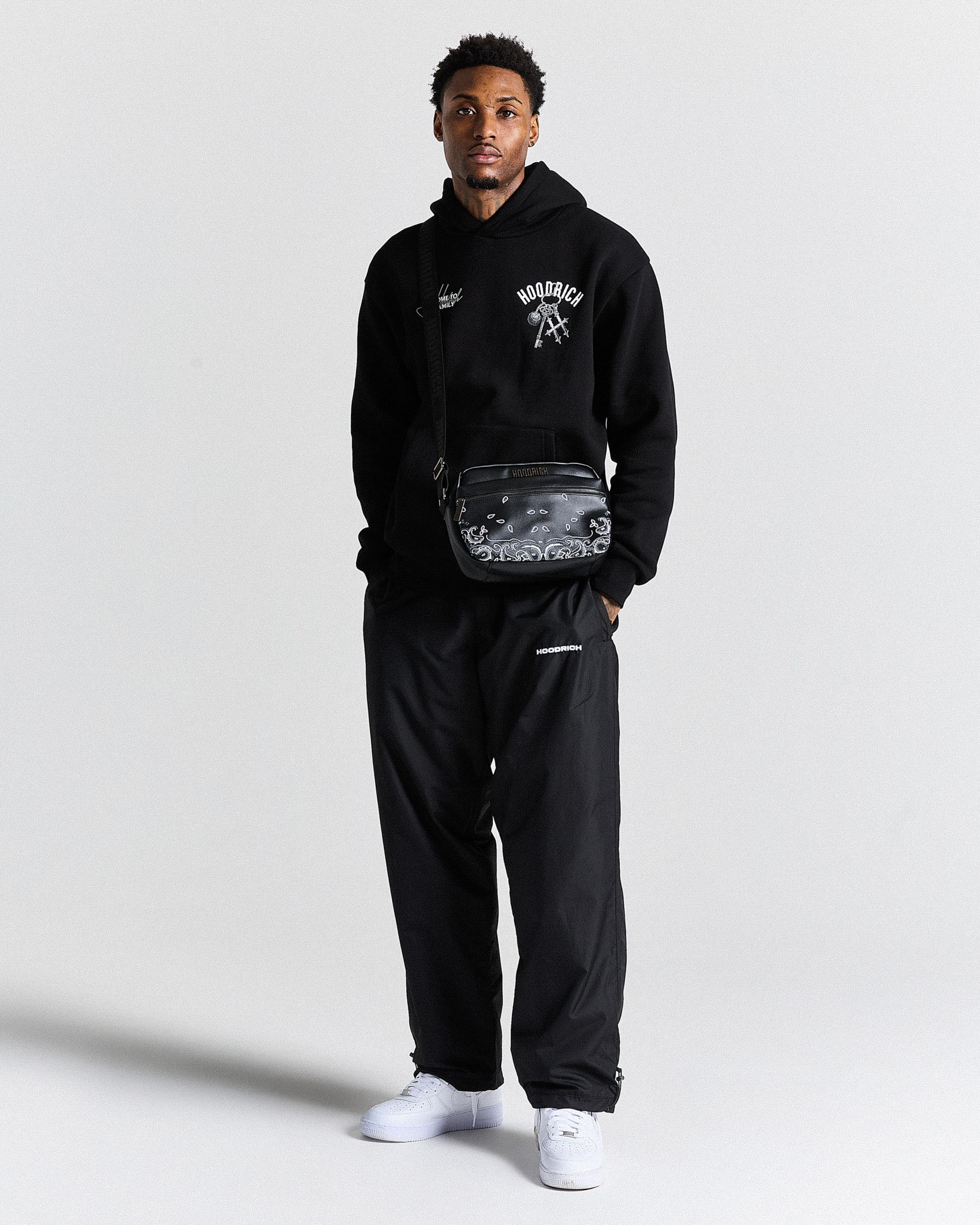Motif Cross Body Bag - Black/White - Image 3