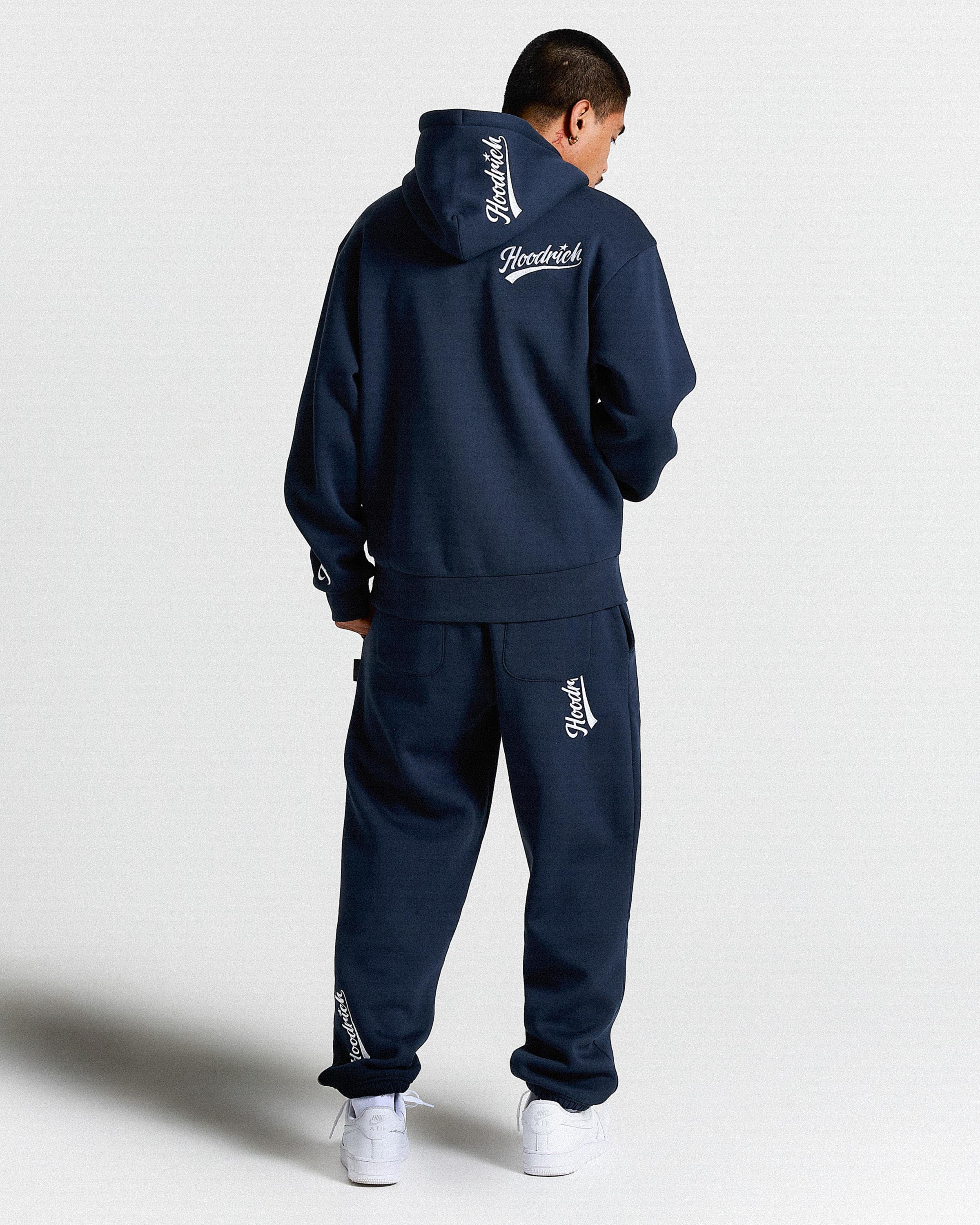 Multi Stade Oversized Hoodie - Navy/White - Image 7