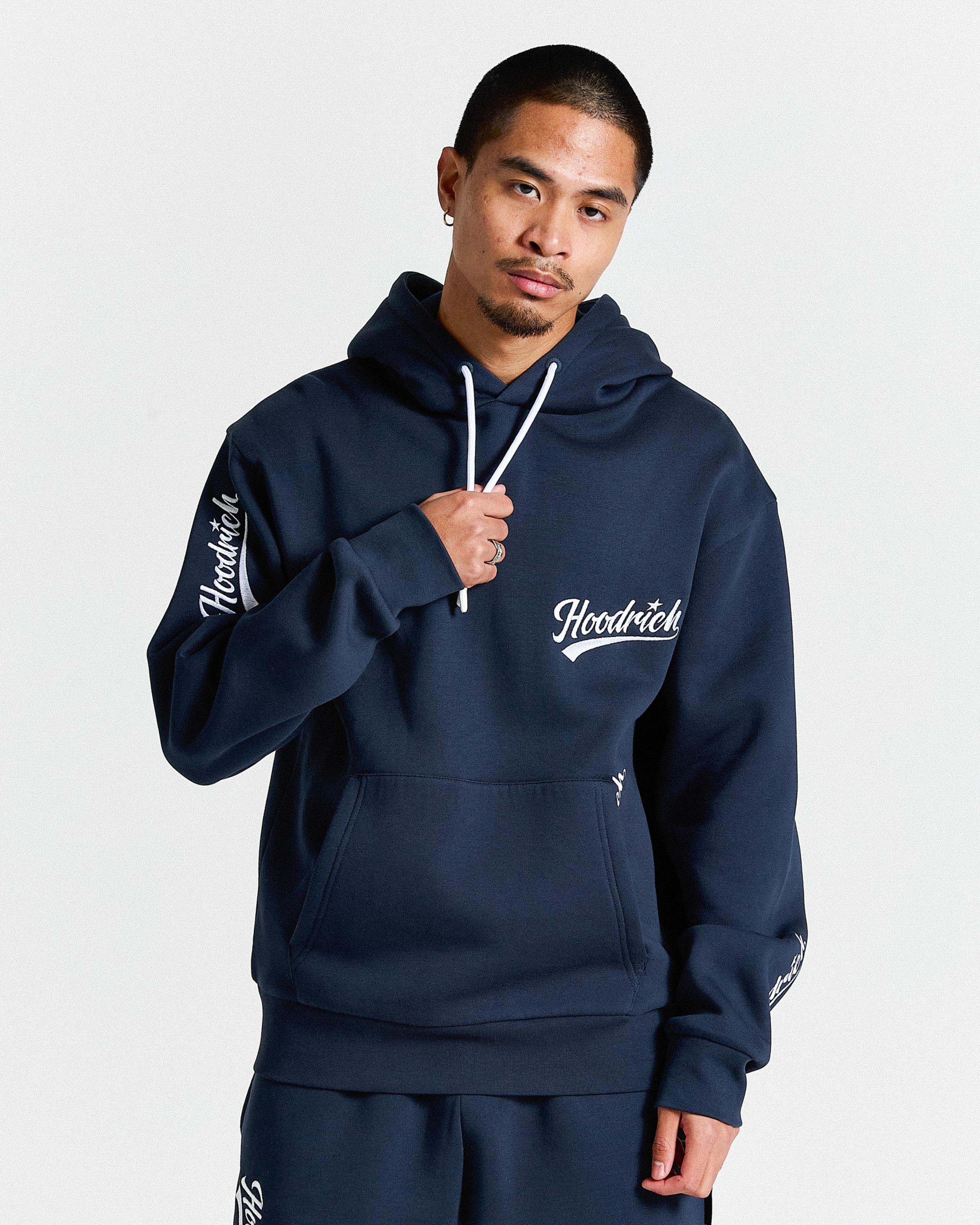 Multi Stade Oversized Hoodie - Navy/White - Image 9