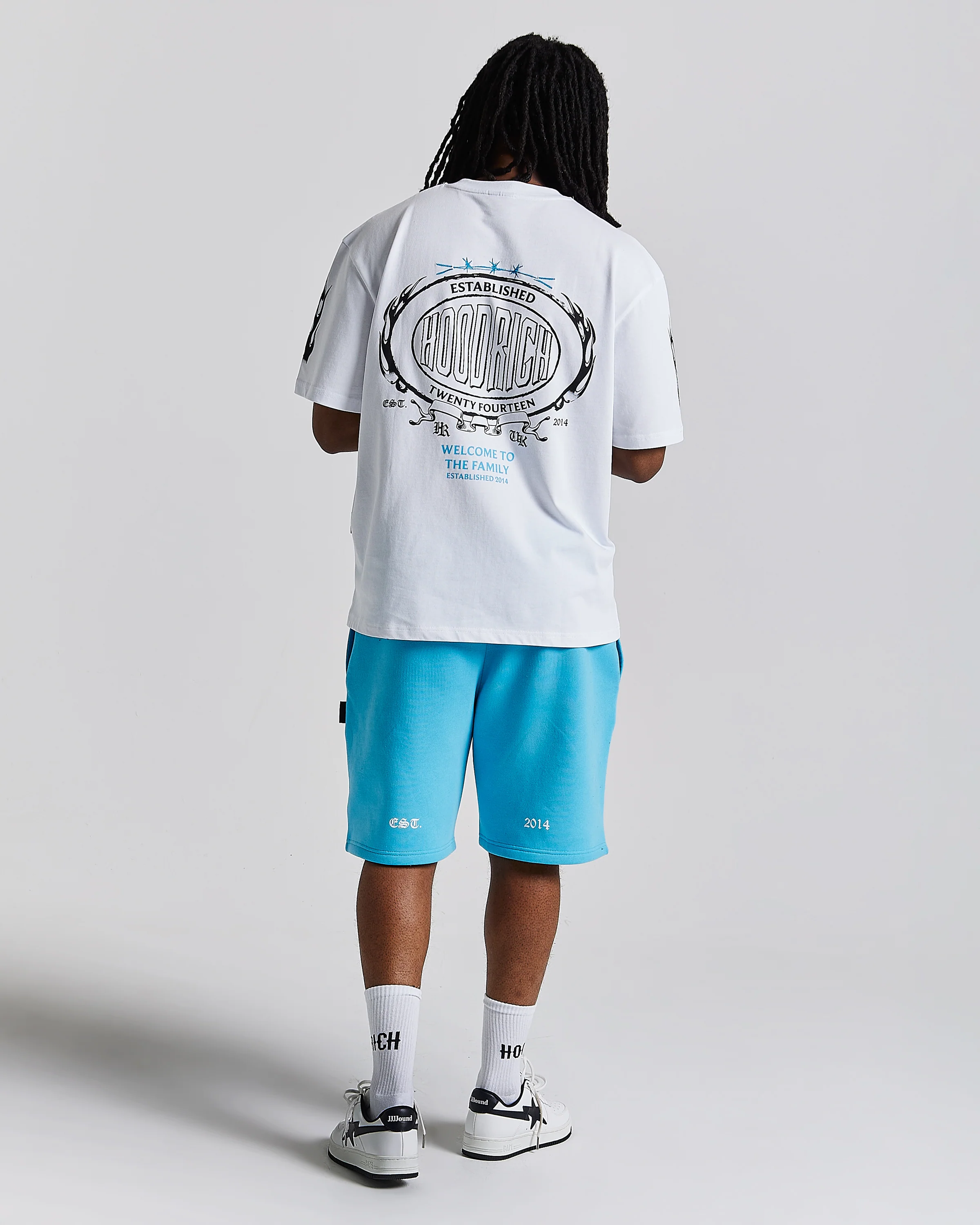 Noir Oversized Shorts - Blue/White/Black - Image 5