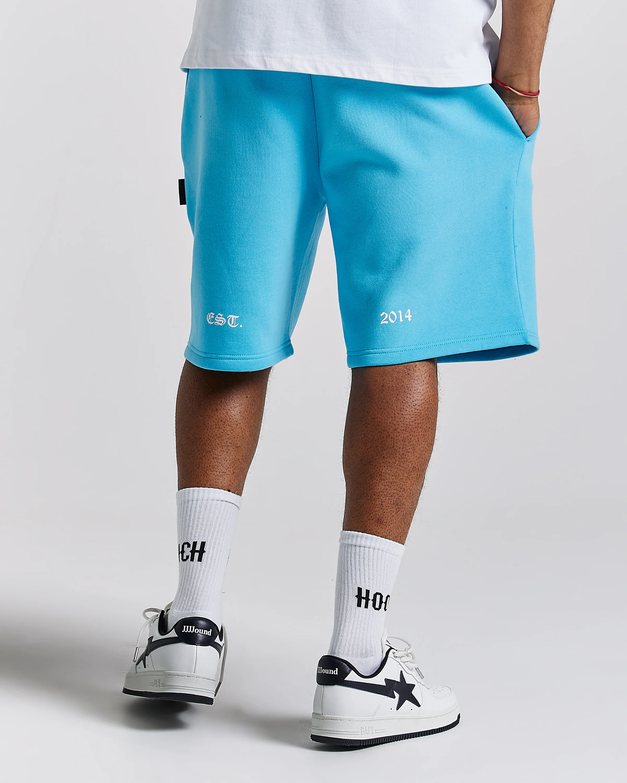 Noir Oversized Shorts - Blue/White/Black - Image 6