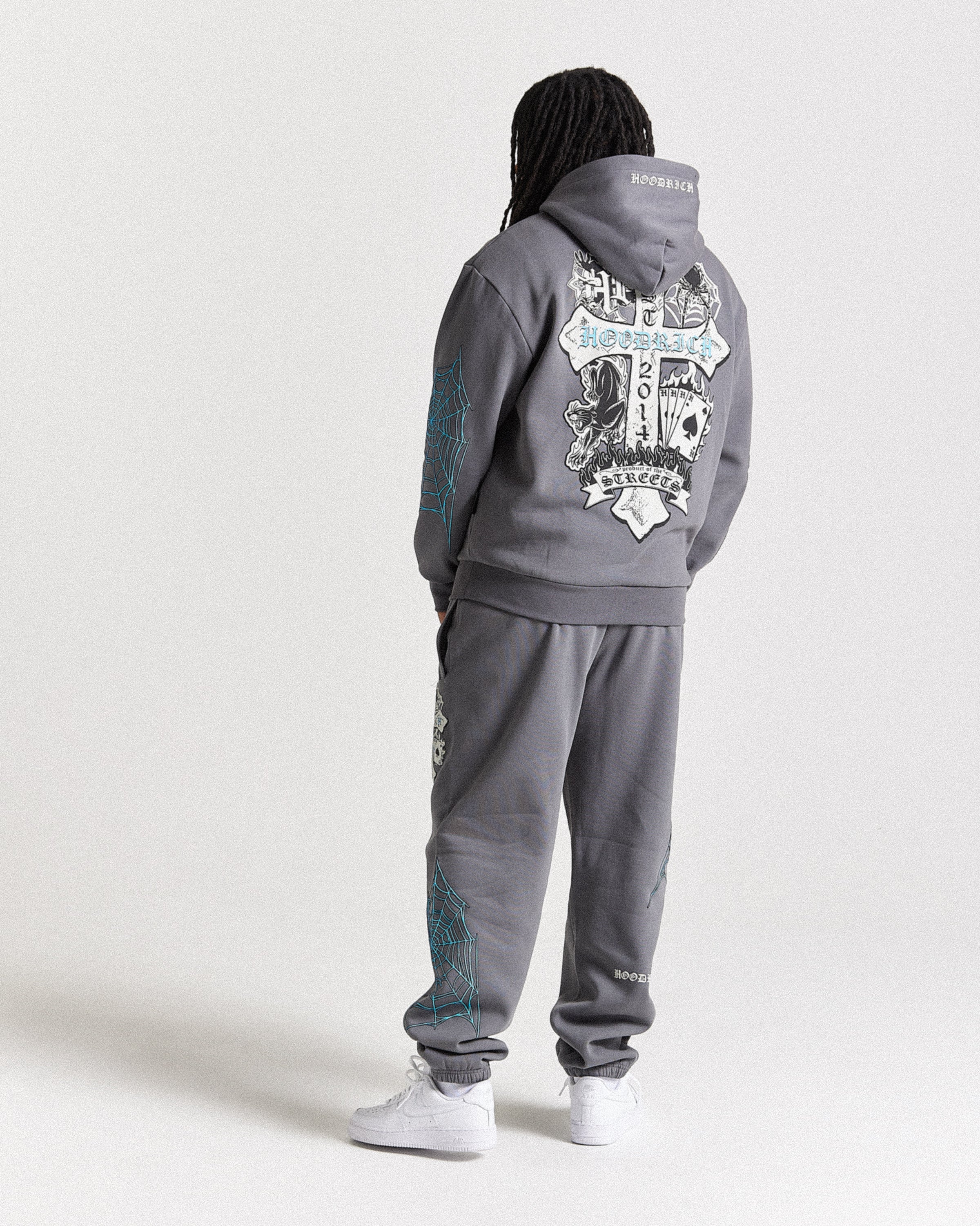 Cross Oversized Joggers - Grey/Blue - Image 7