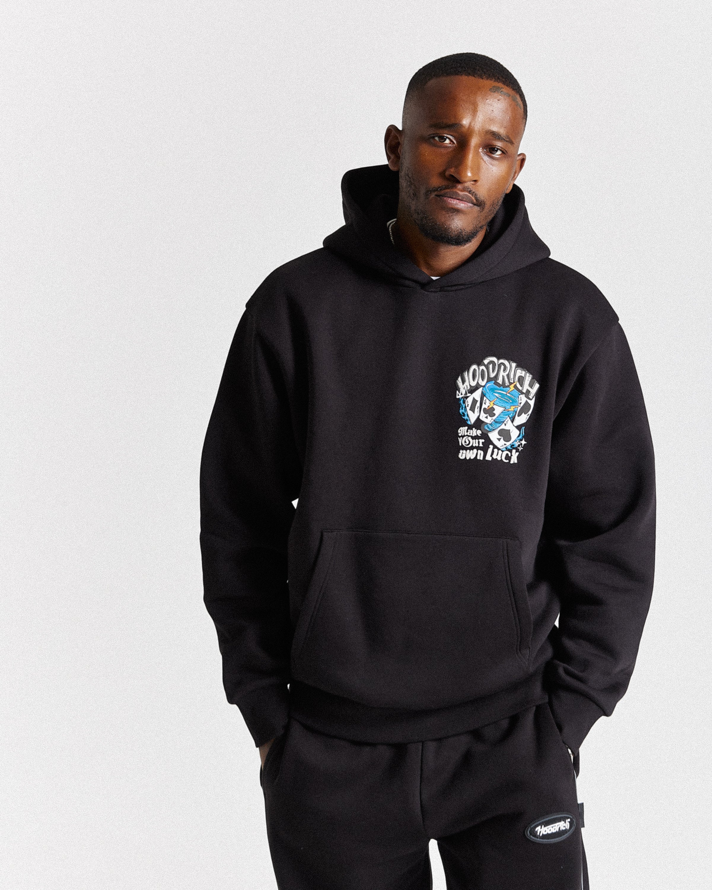 Your Luck Oversized Hoodie - Black/Grey/Blue - Image 6