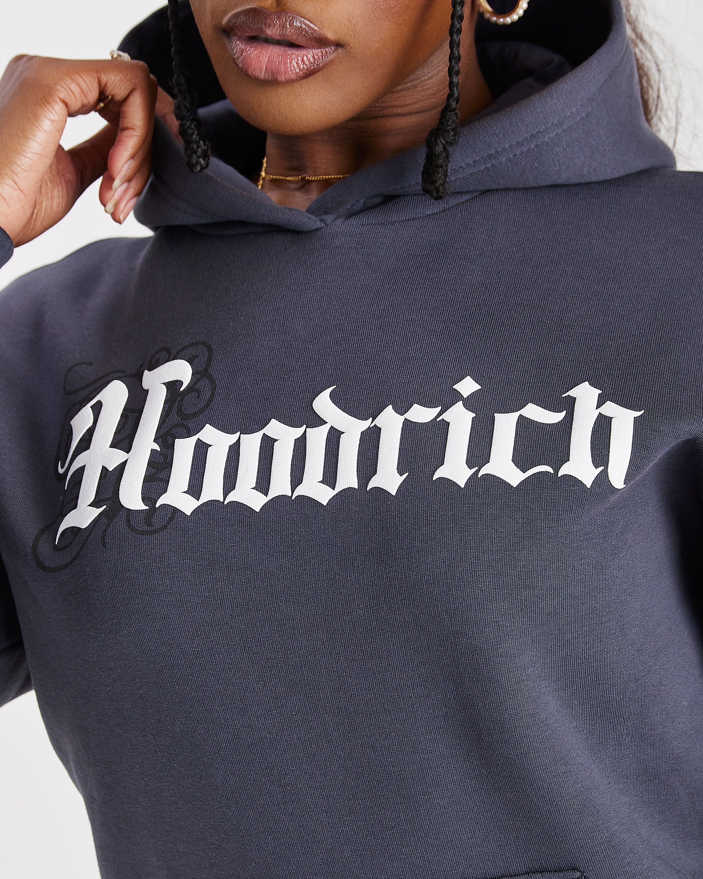 Onyx Oversized Hoodie - Grey/White - Image 5