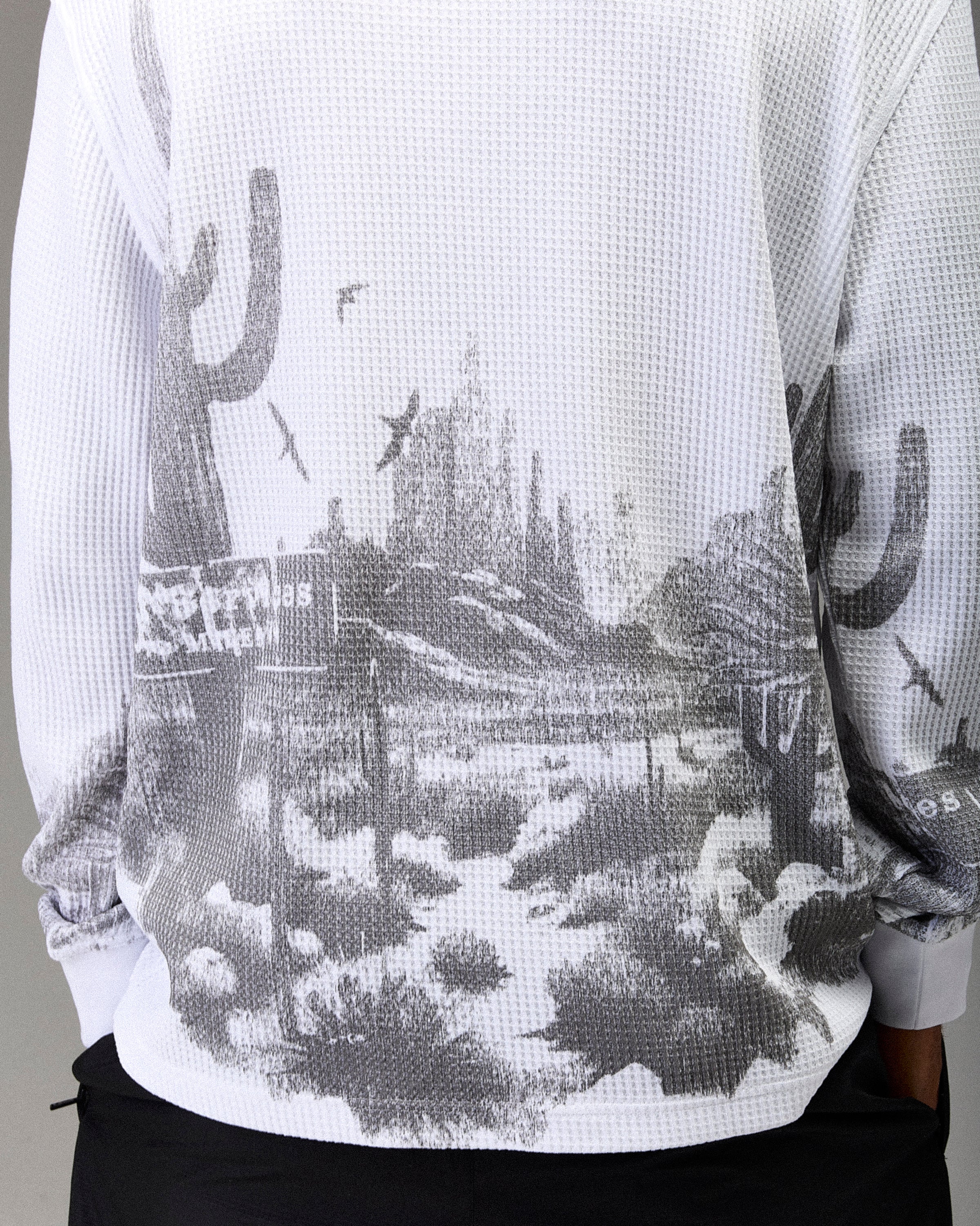 The Winner's Circle Oversized Long Sleeve T-Shirt - White/Grey - Image 6