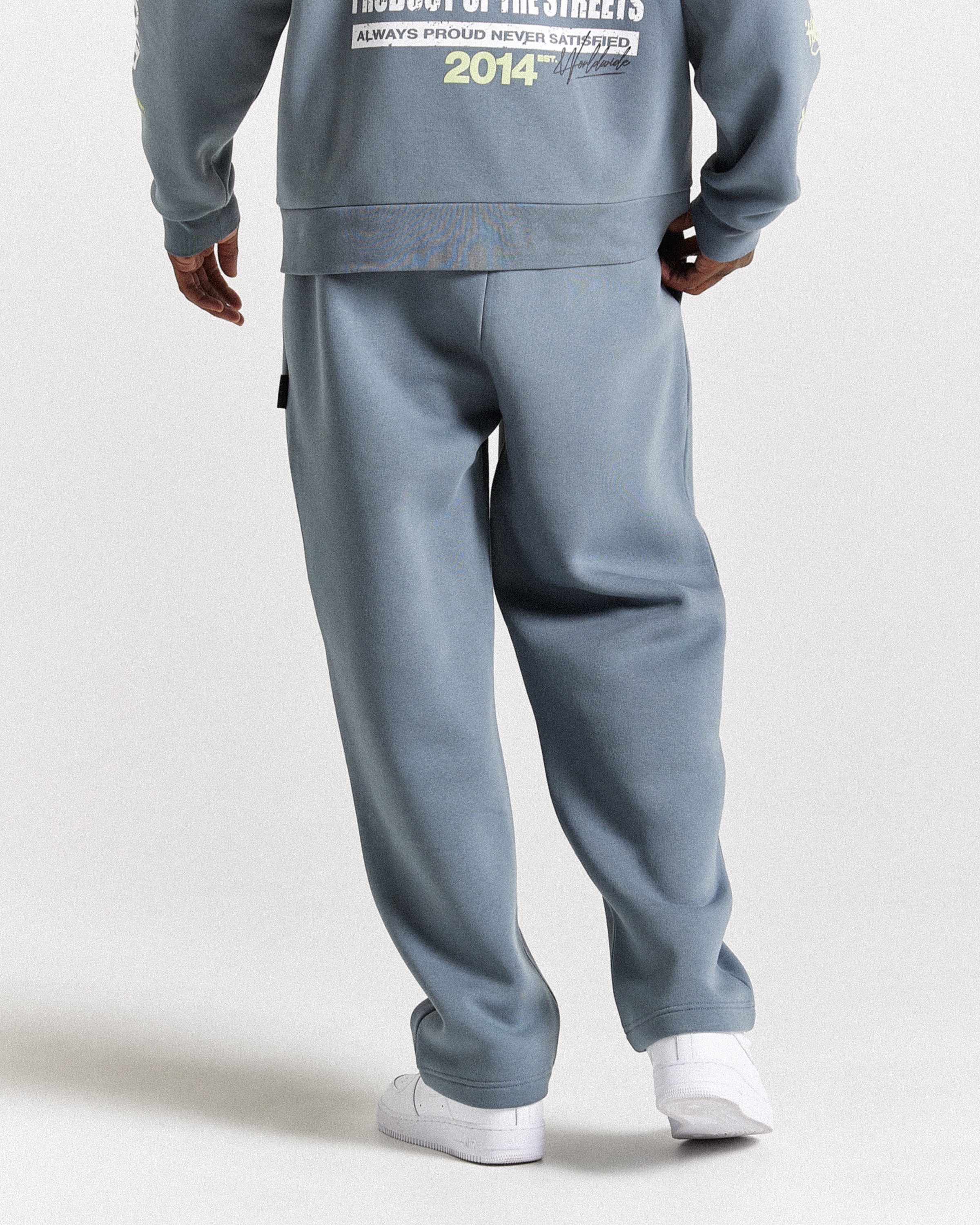 Stamp Tour Oversized Jogger - Grey/White/Lime - Image 3