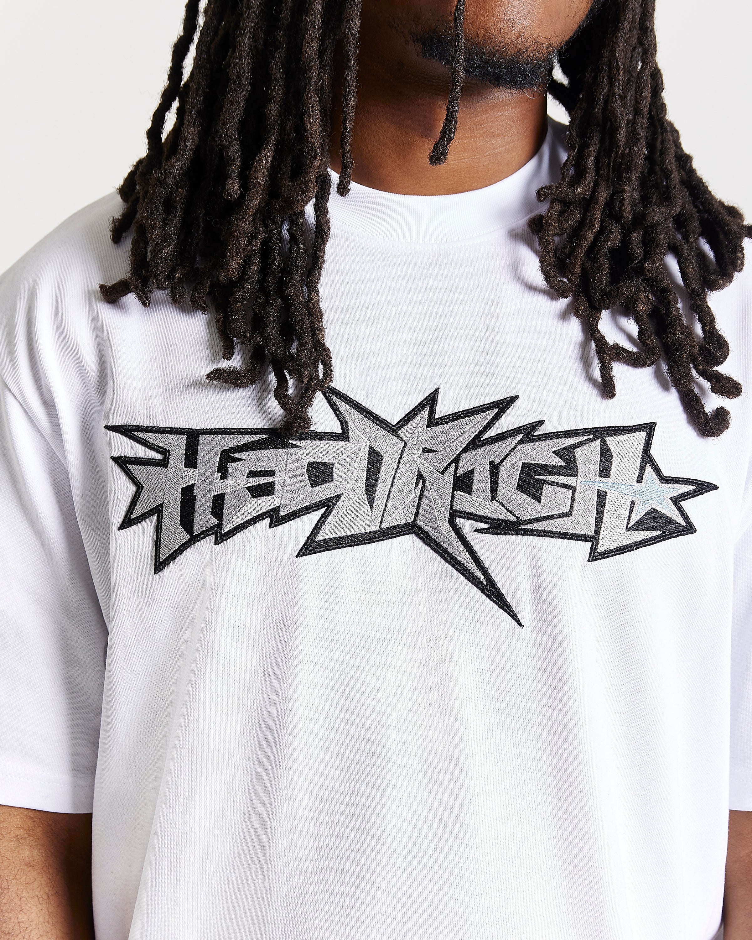 Triluxe Oversized T-Shirt - White/Black - Image 2