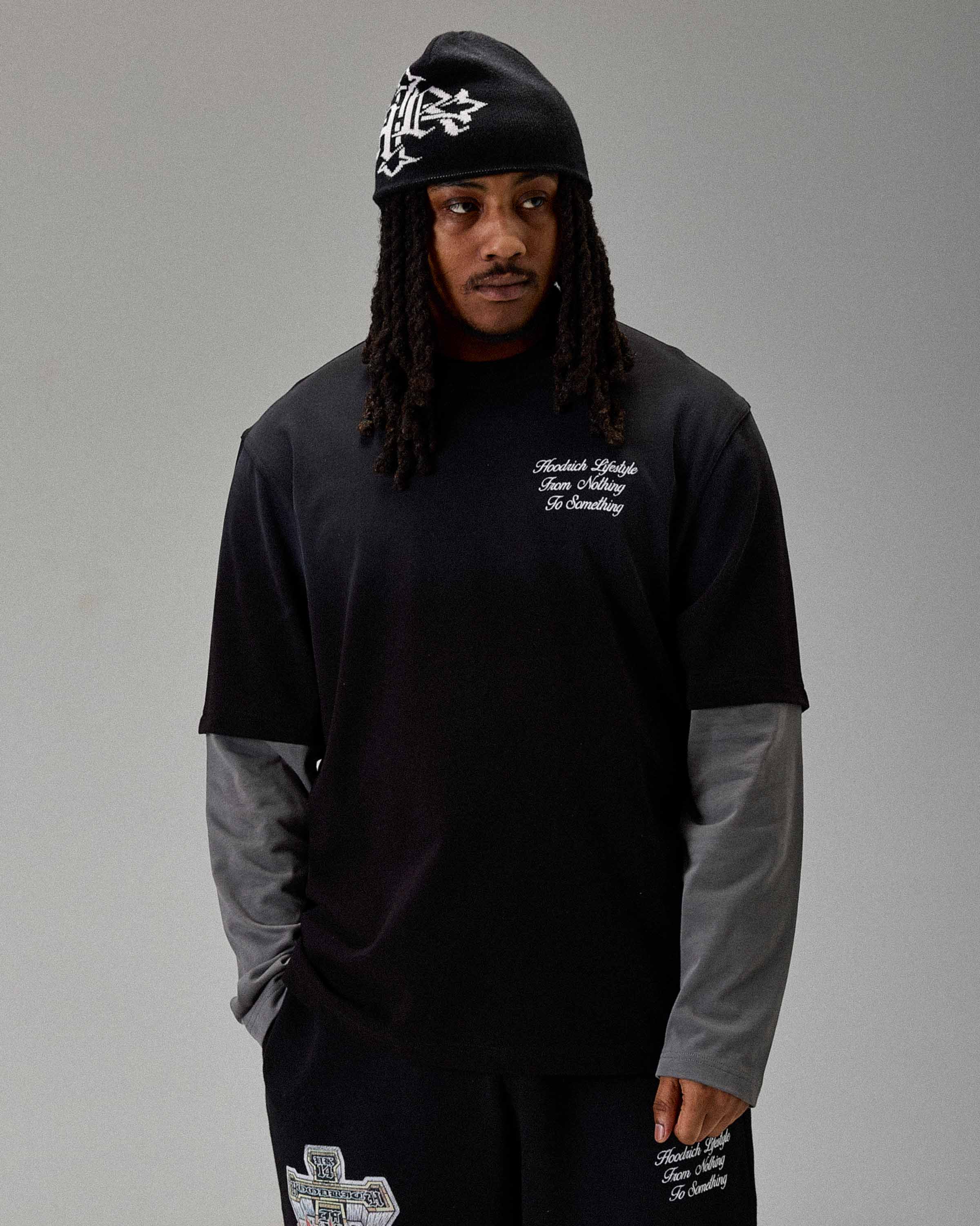 The Winner's Circle Phase Oversized Long Sleeve T-Shirt - Black - Image 2