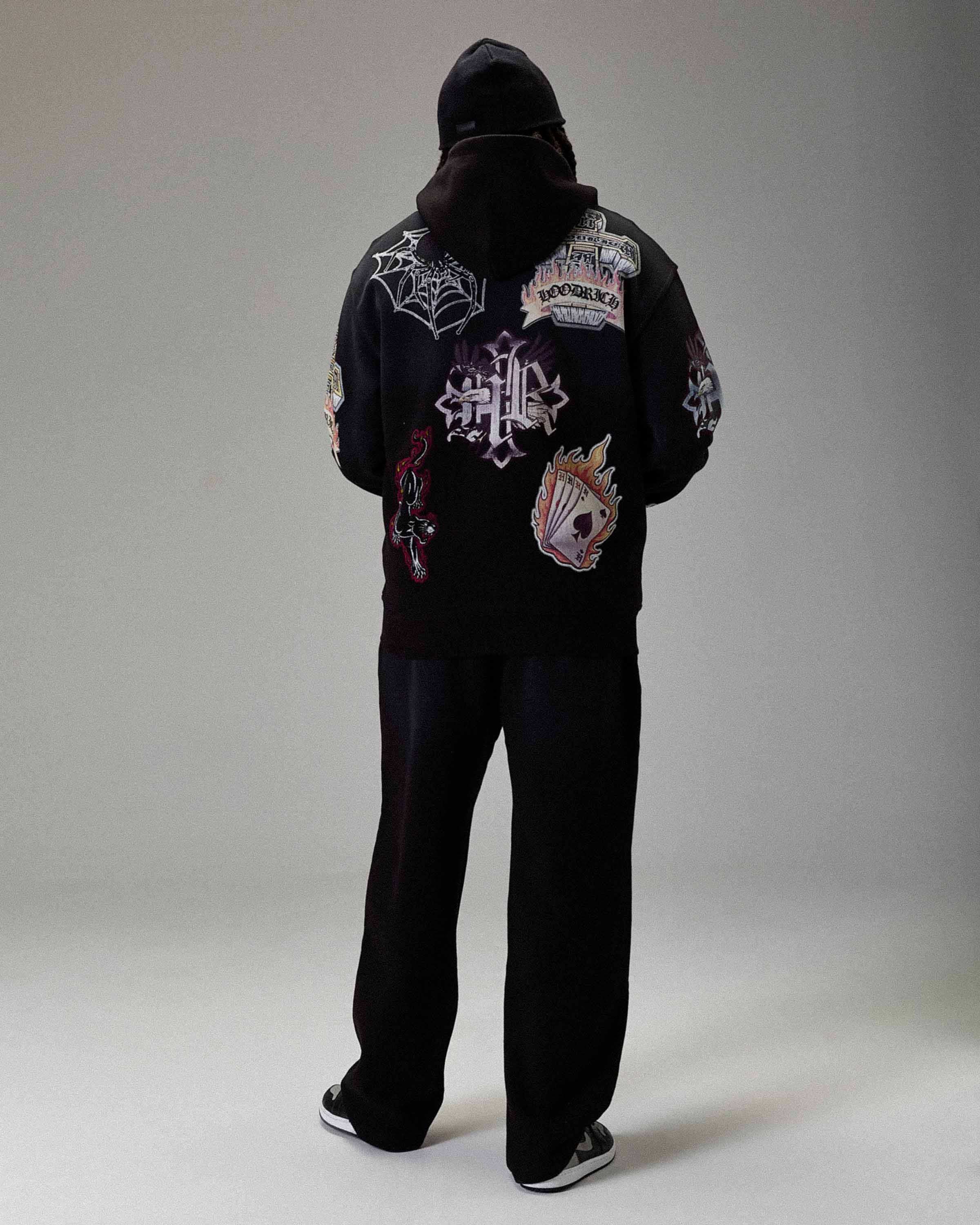 The Winner's Circle Phase Oversized Open Hem Joggers - Black - Image 4