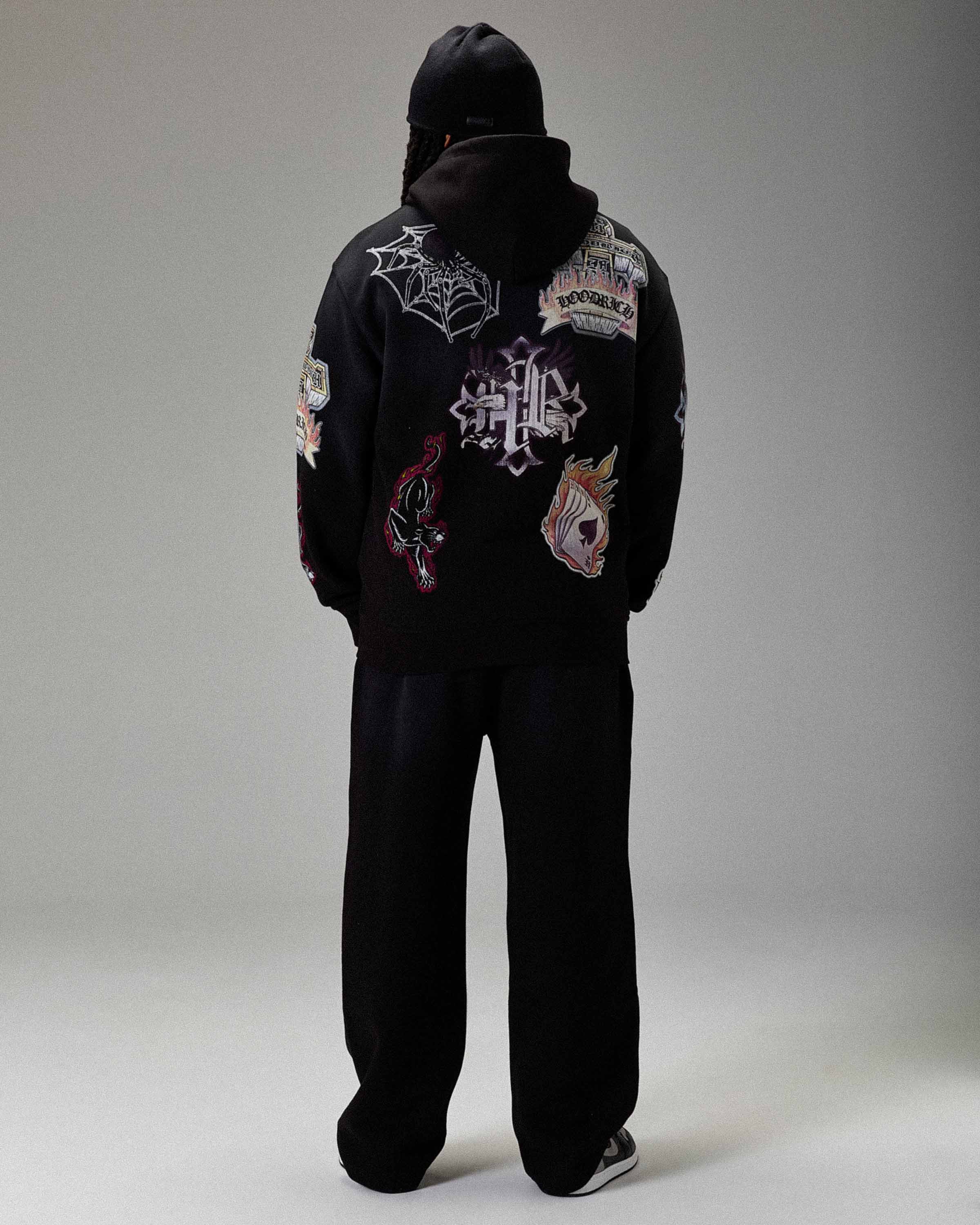 The Winner's Circle Phase Oversized Open Hem Joggers - Black - Image 5