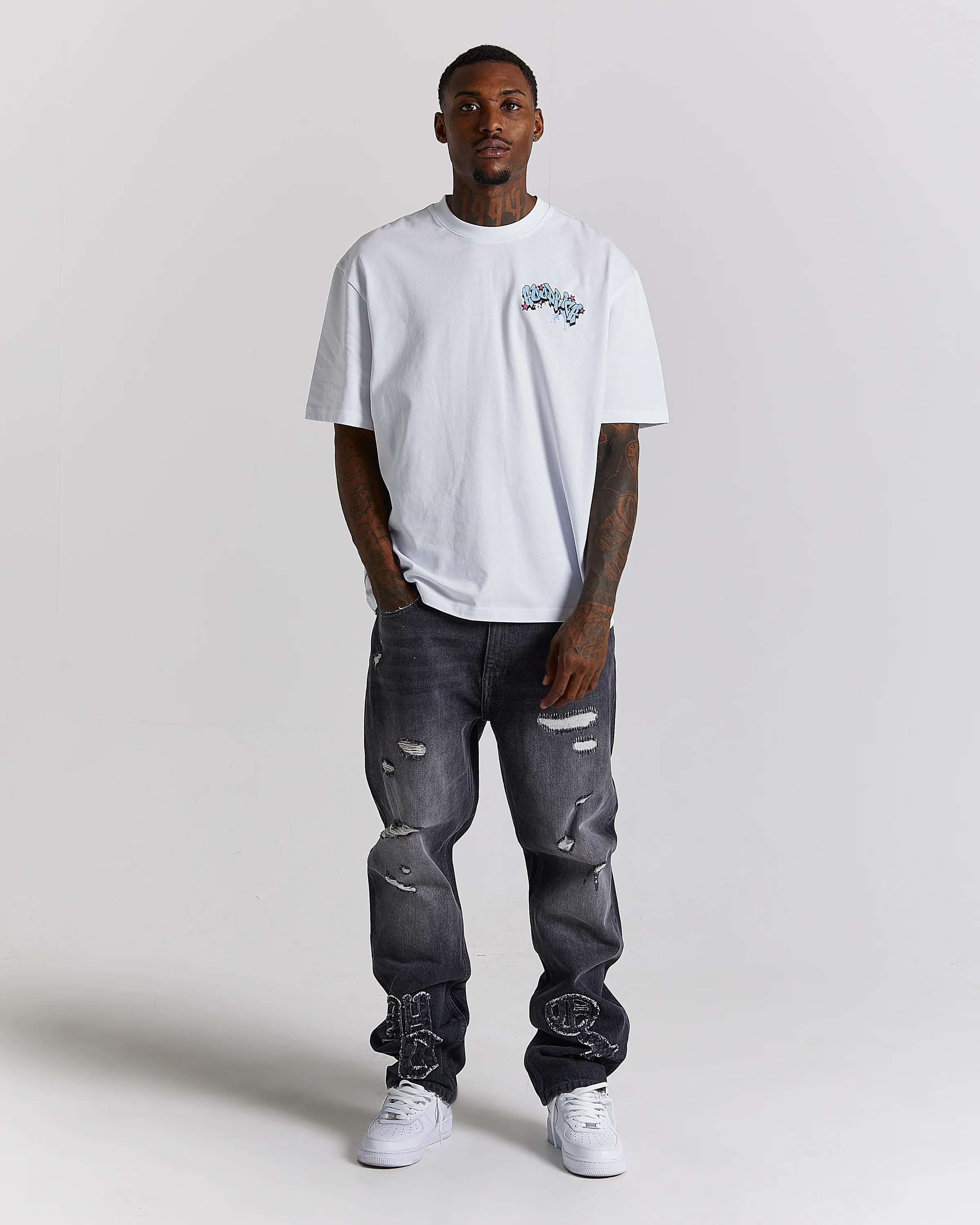 Rebellion Denim Jeans - Grey Wash - Image 2