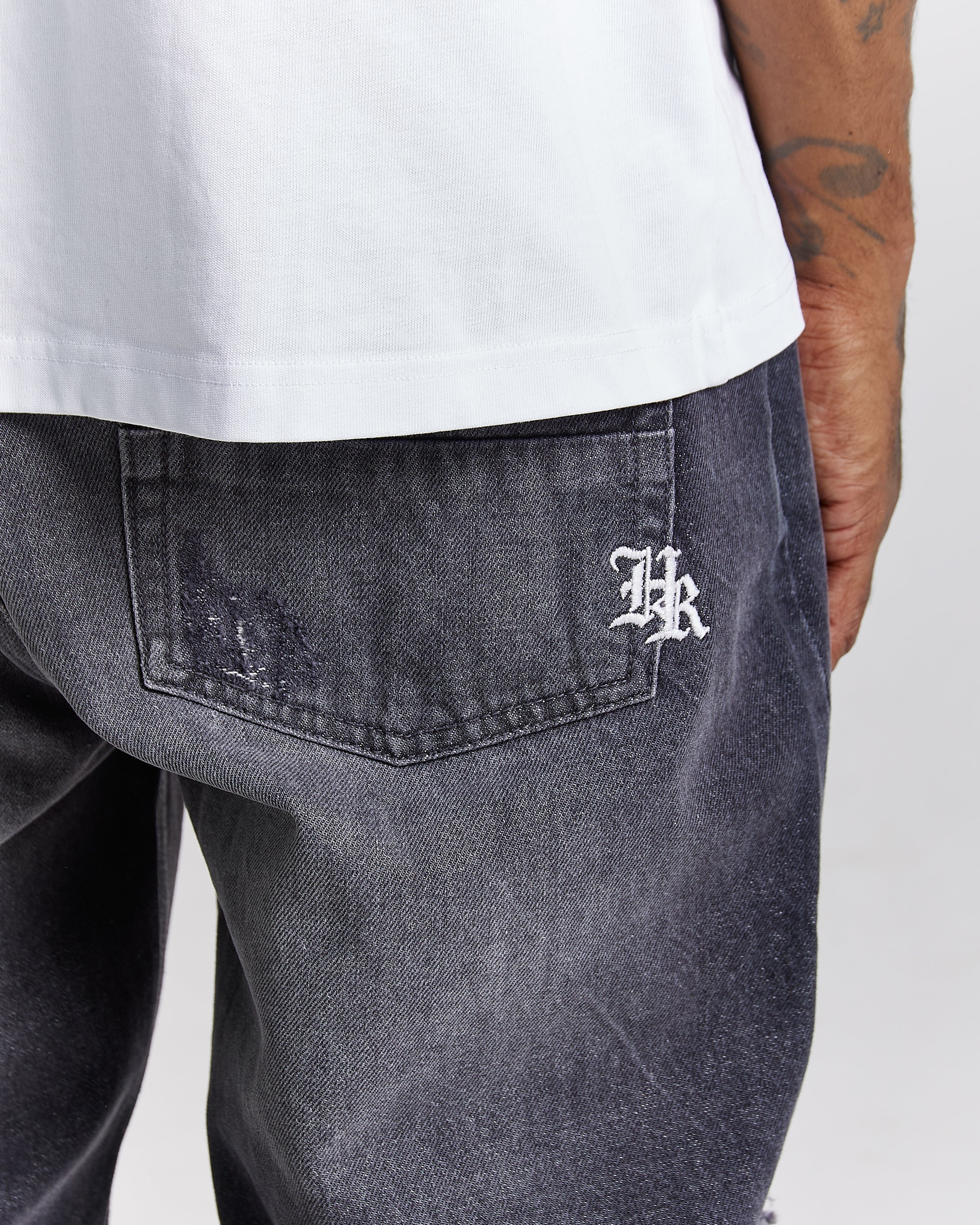 Rebellion Denim Jeans - Grey Wash - Image 5
