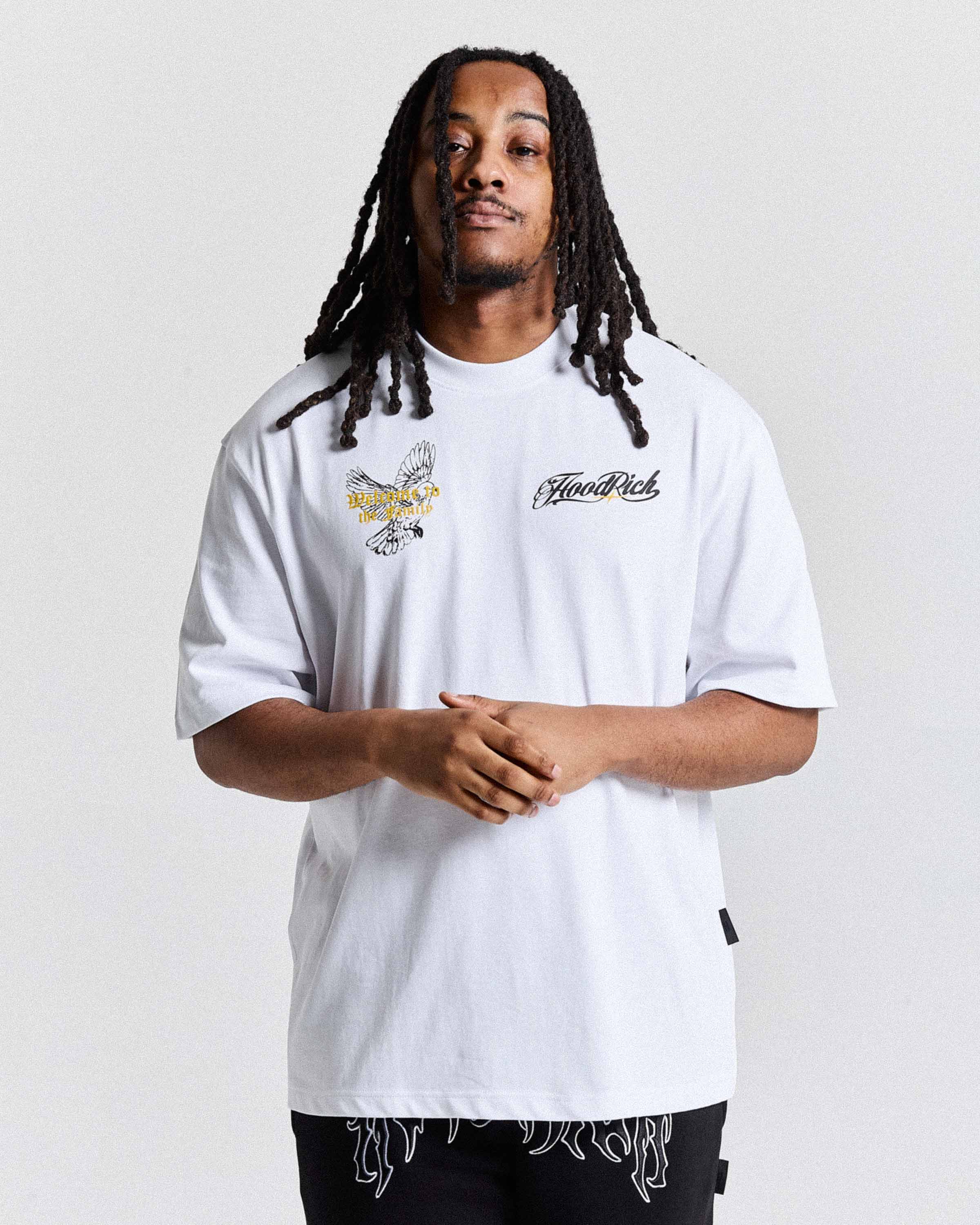 Relic Oversized T-Shirt - White/Black/Yellow - Image 7