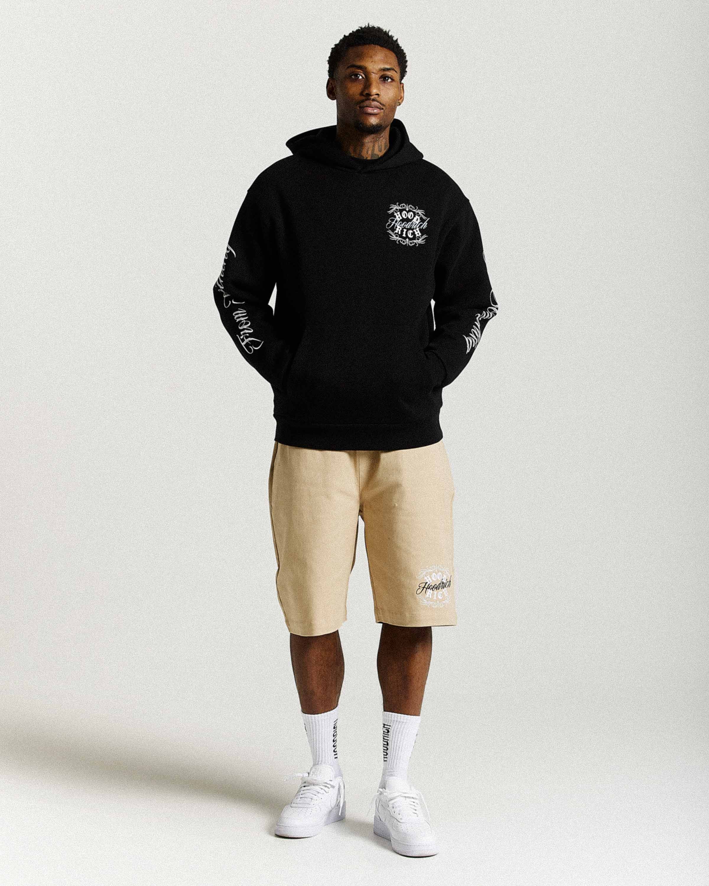 Rito Oversized Hoodie - Black/White/Blue - Image 11