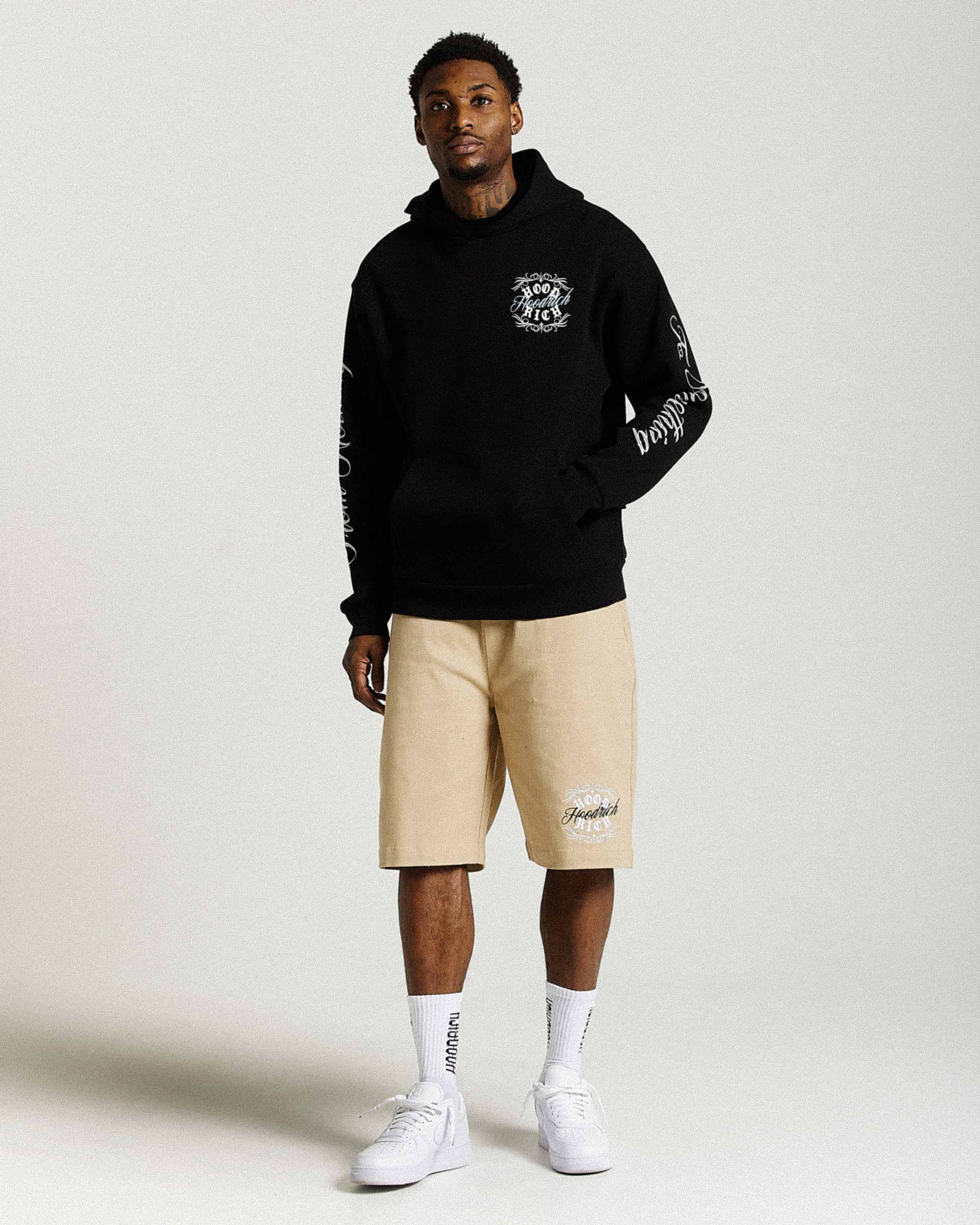 Rito Oversized Hoodie - Black/White/Blue - Image 8