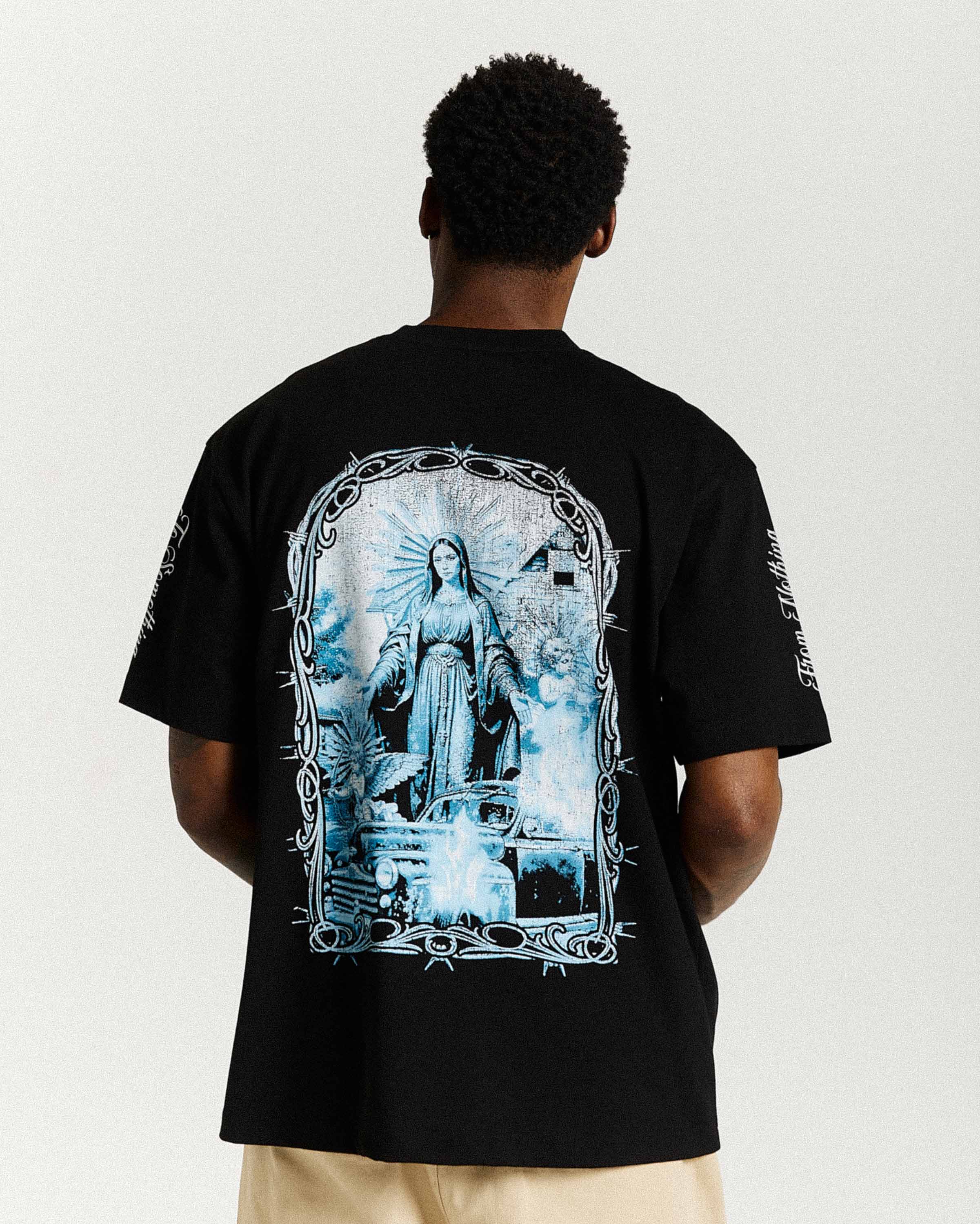 Rito Oversized T-Shirt - Black/White/Blue - Image 2