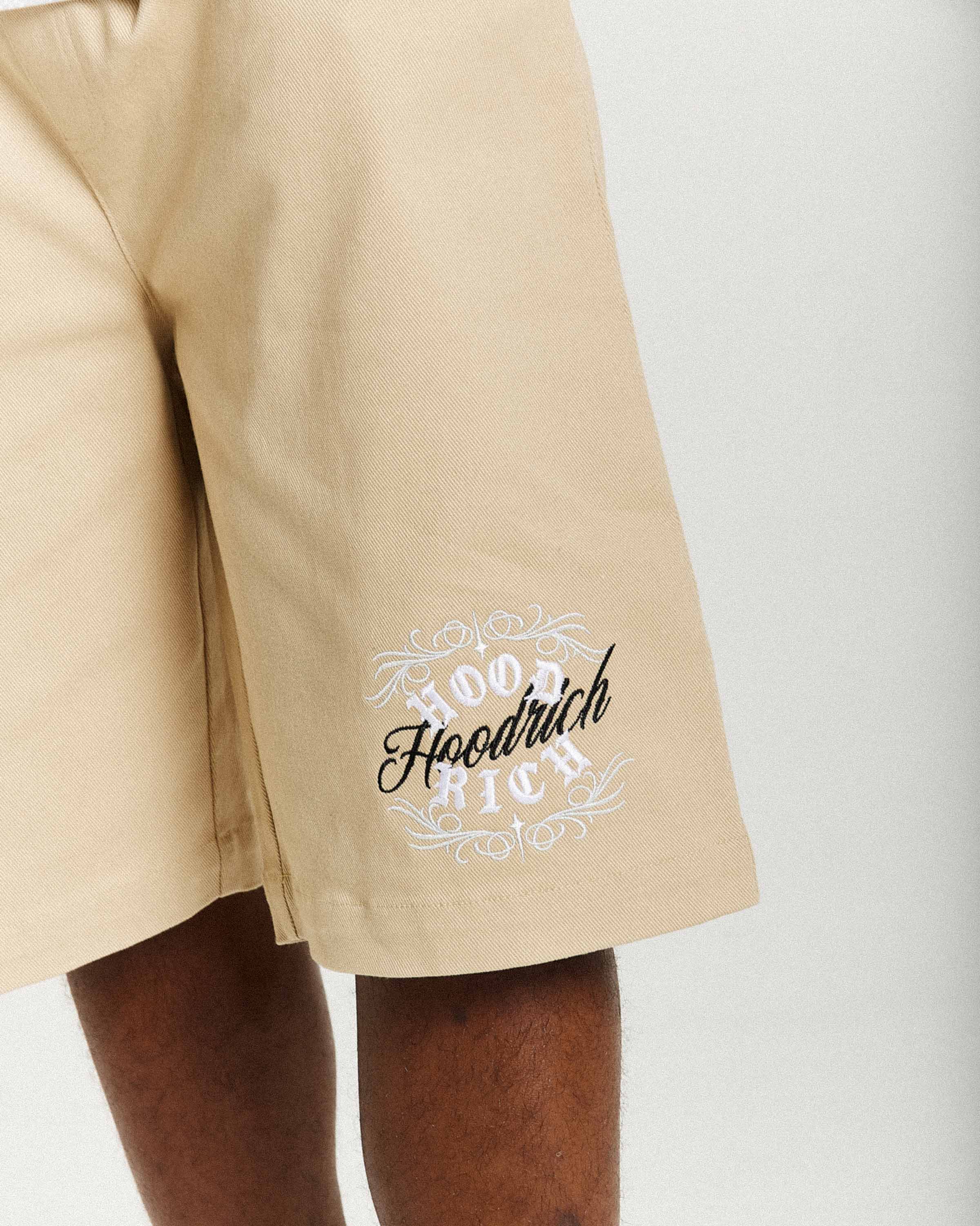 Rito Woven Shorts - Khaki/White - Image 7