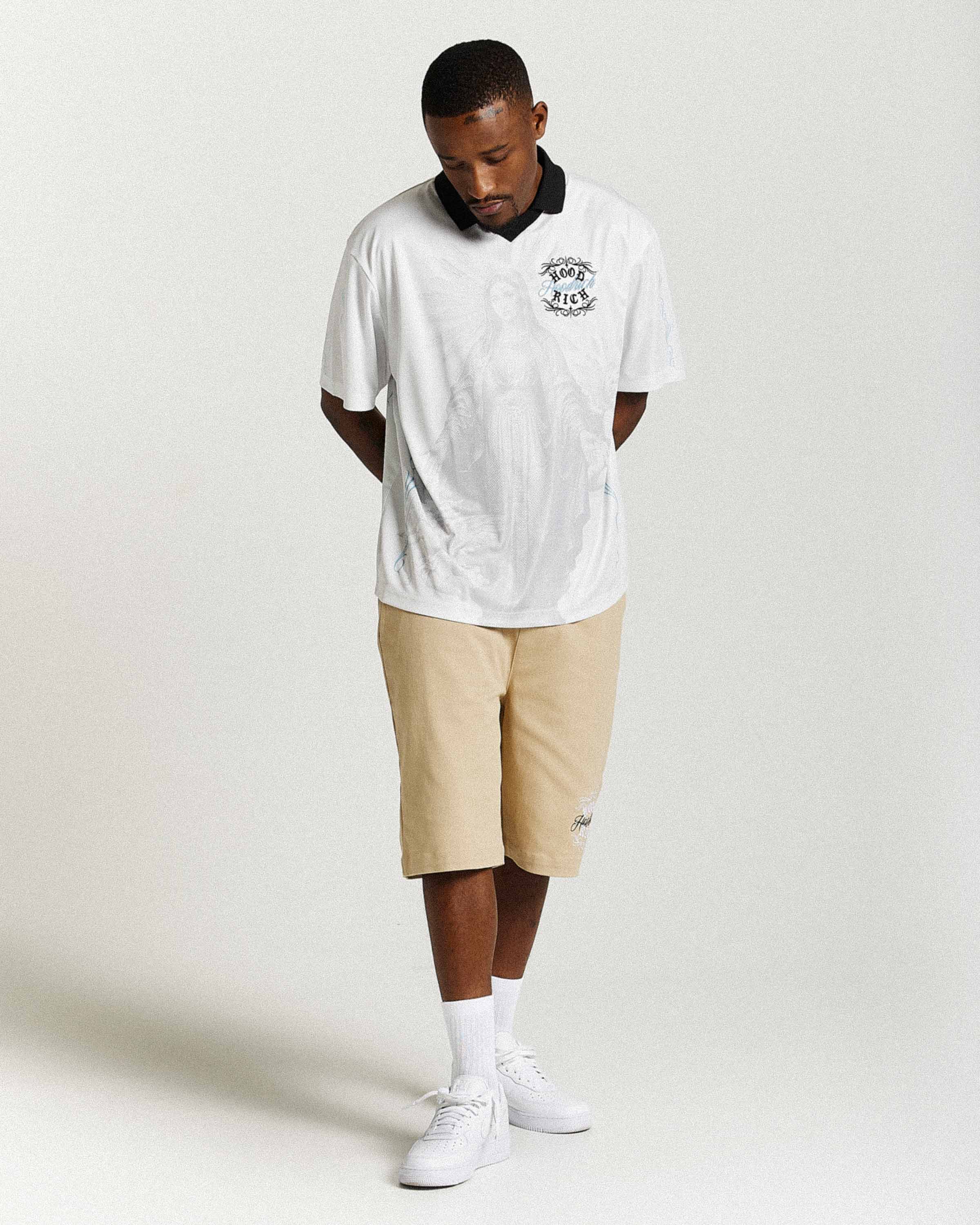 Rito Woven Shorts - Khaki/White - Image 9