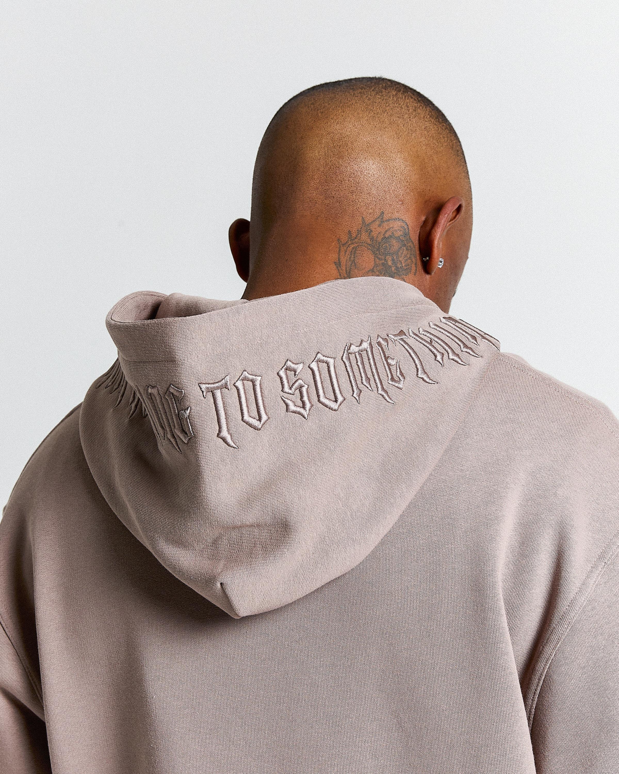 Ritual Oversized Zip Hoodie - Brown/White/Black - Image 3