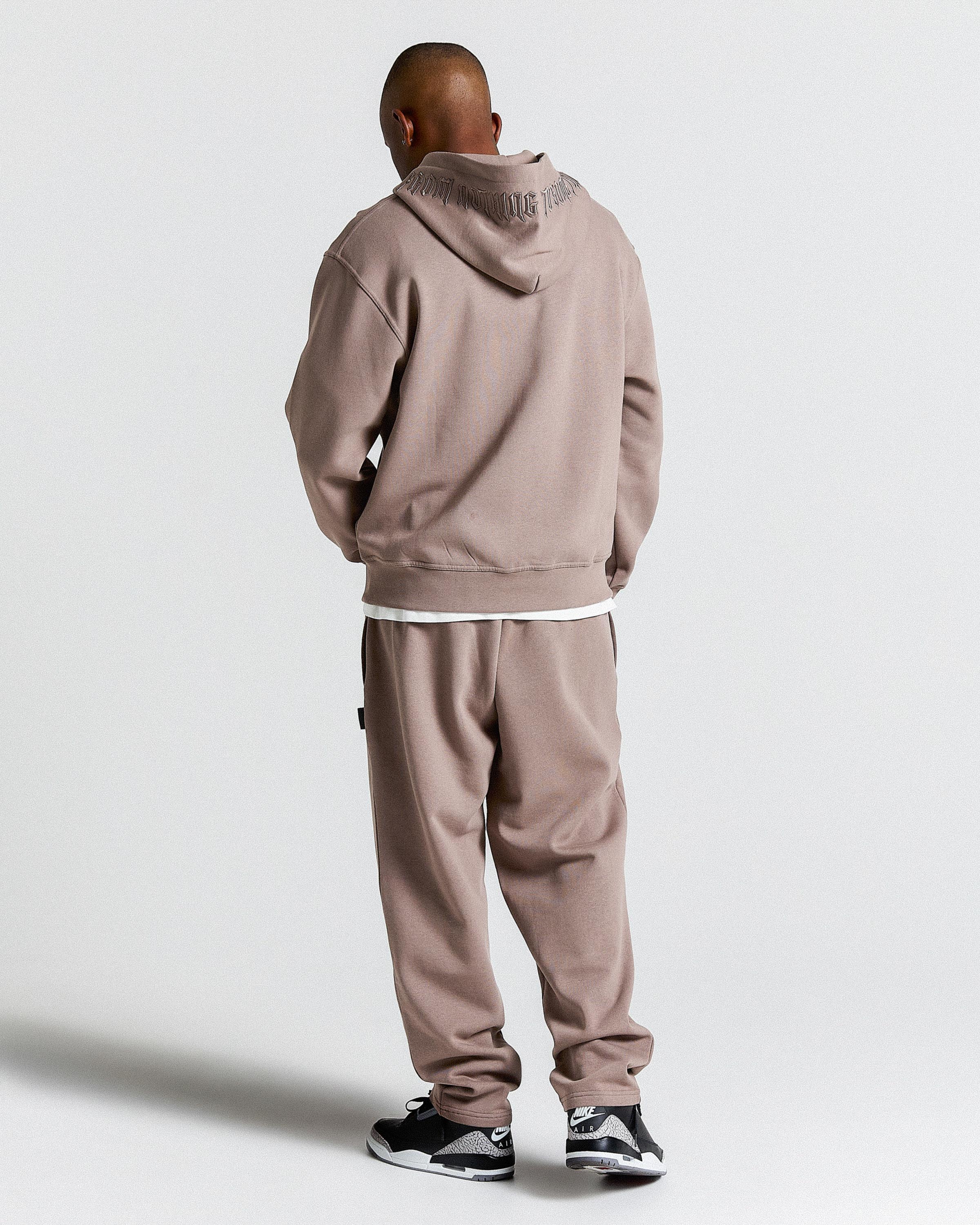 Ritual Oversized Zip Hoodie - Brown/White/Black - Image 7