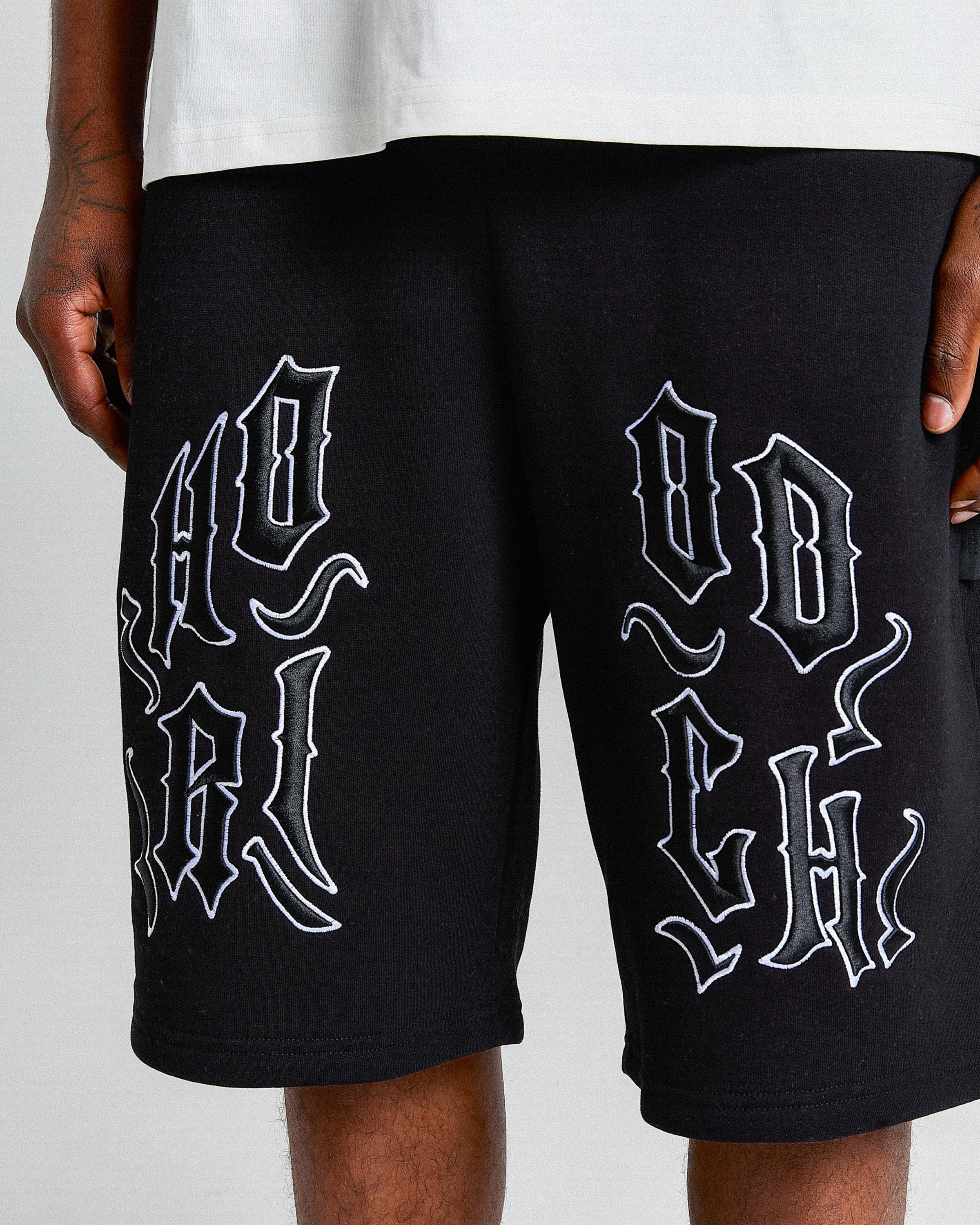Ritual Crown Oversized Shorts - Black/White - Image 4
