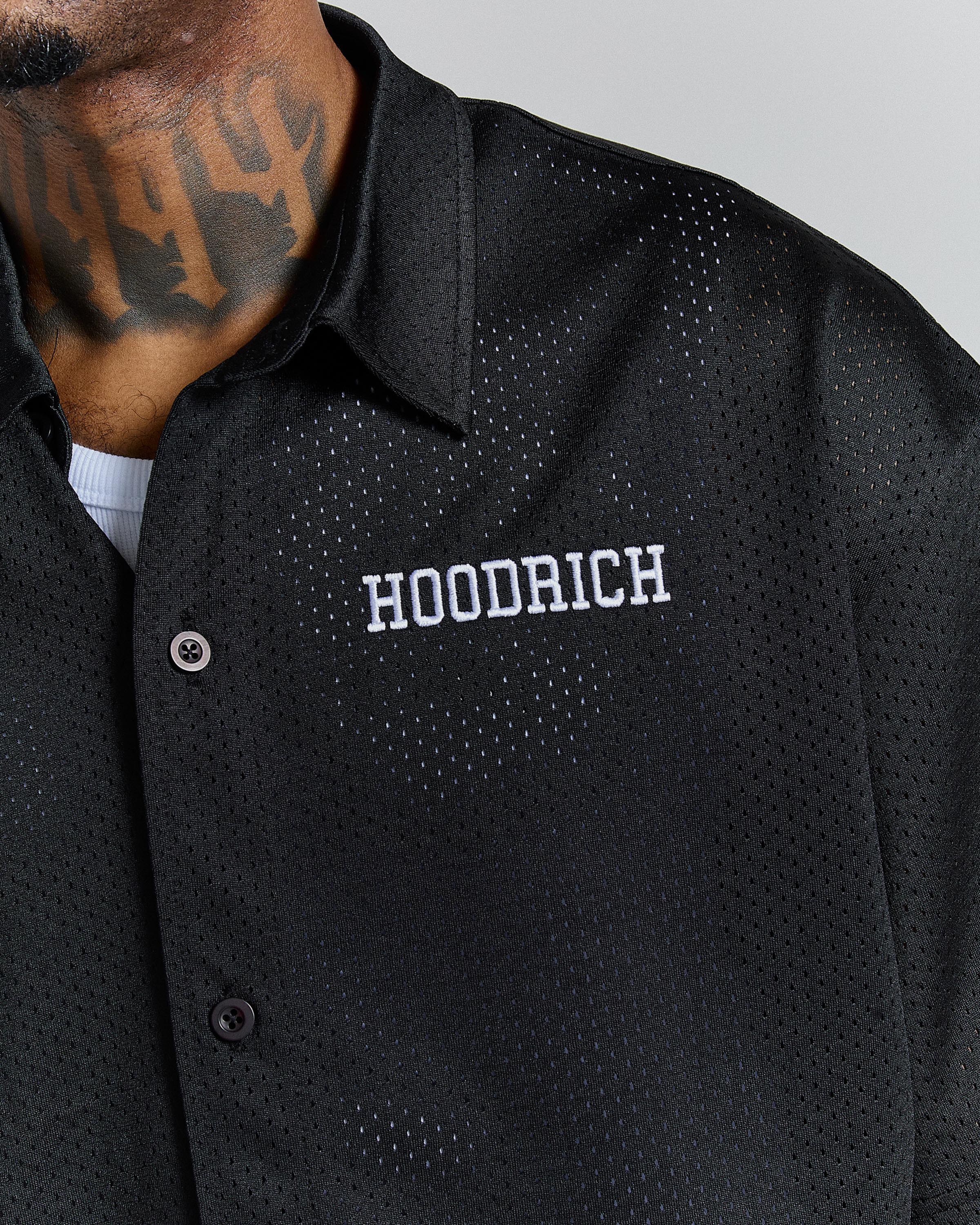 The Winner's Circle Roots Oversized Mesh Shirt - Black/White - Image 6
