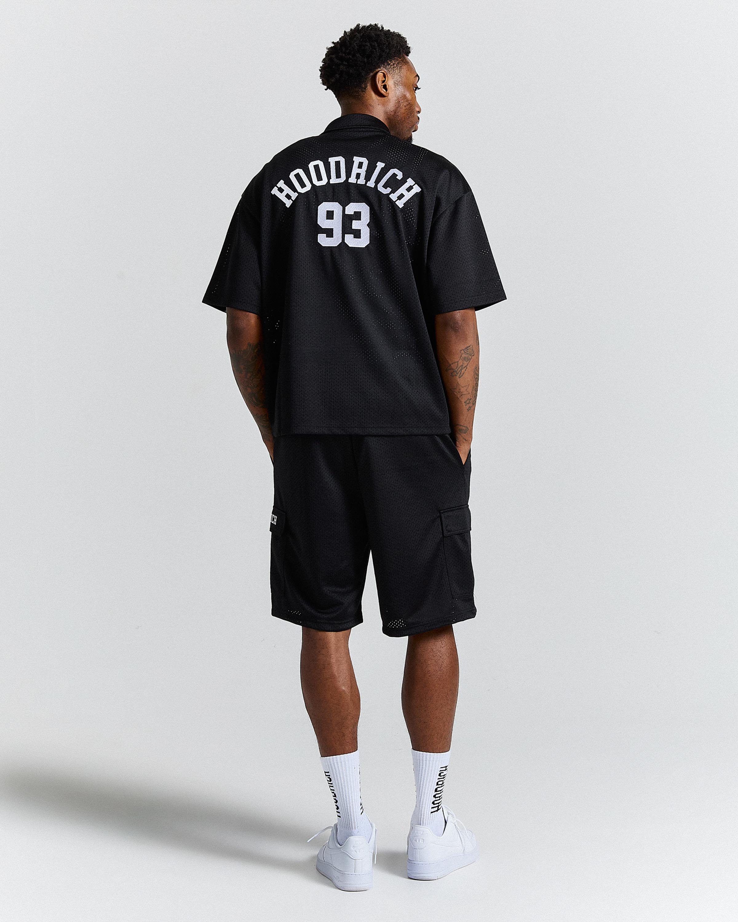 The Winner's Circle Roots Oversized Mesh Shirt - Black/White - Image 7