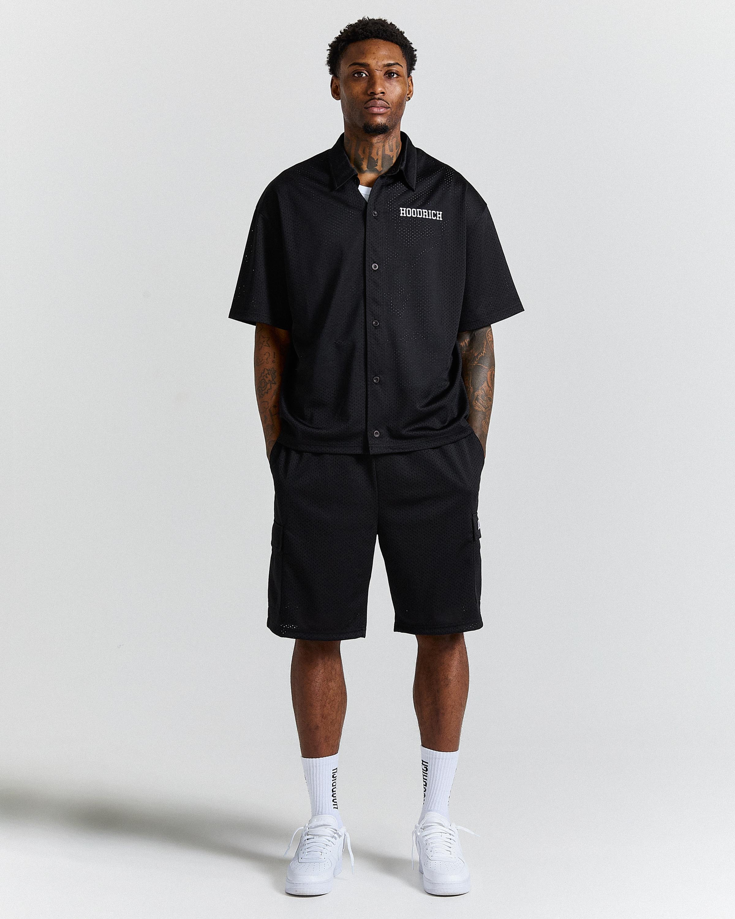 The Winner's Circle Roots Oversized Mesh Shorts - Black/white - Image 2