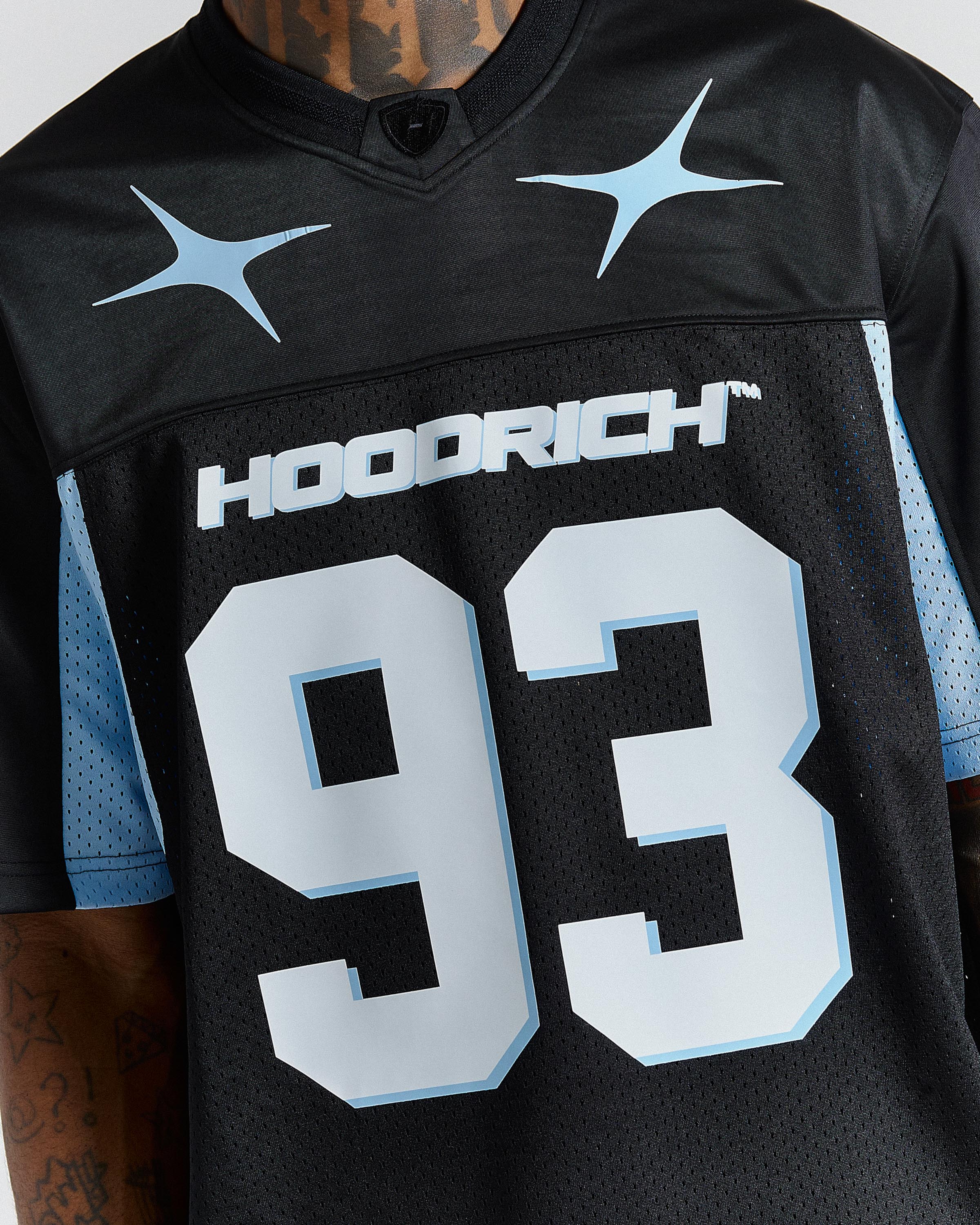 Ryder 93 Oversized Mesh Jersey - Black/White - Image 3