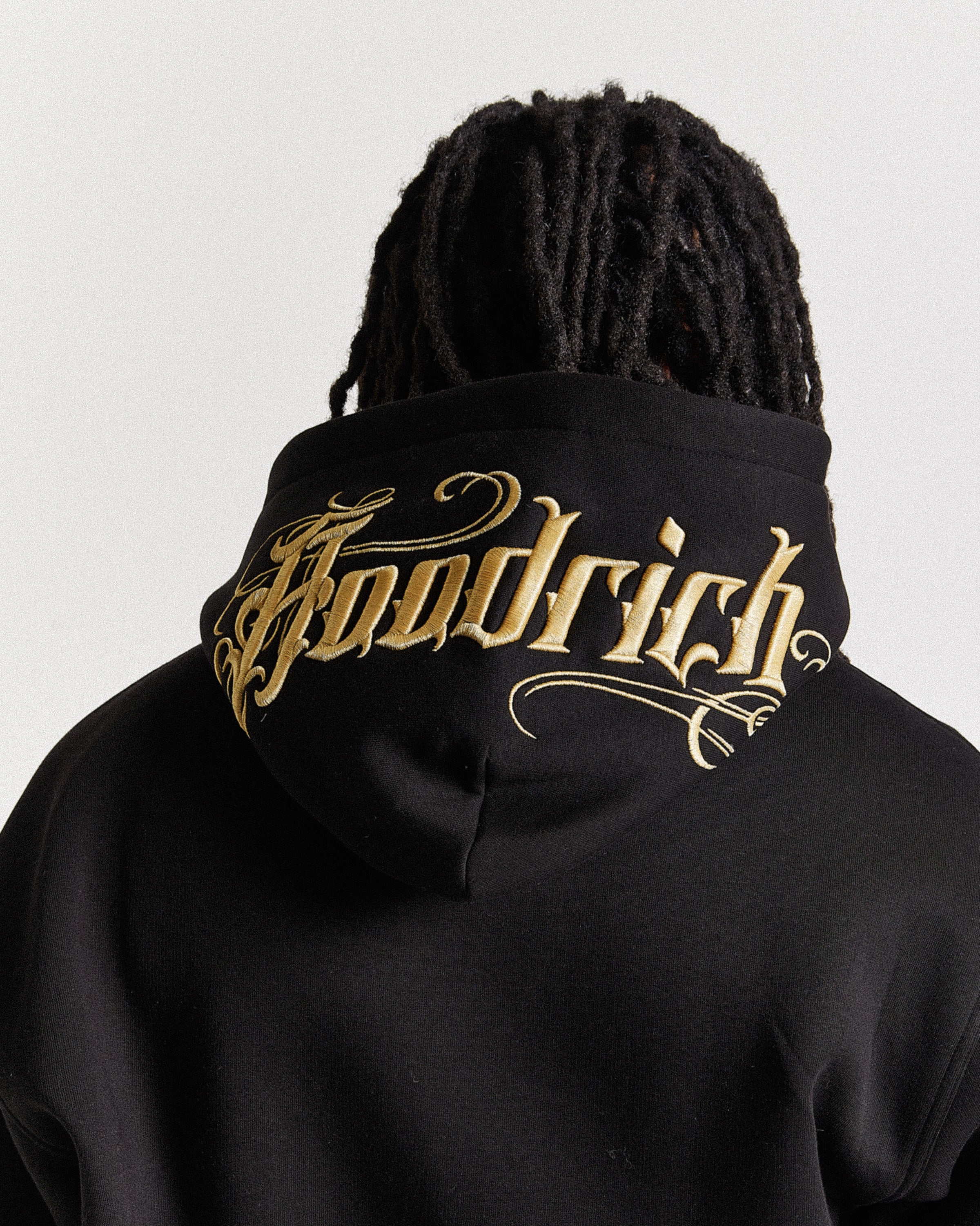 Script Oversized Hoodie - Black/Gold - Image 6