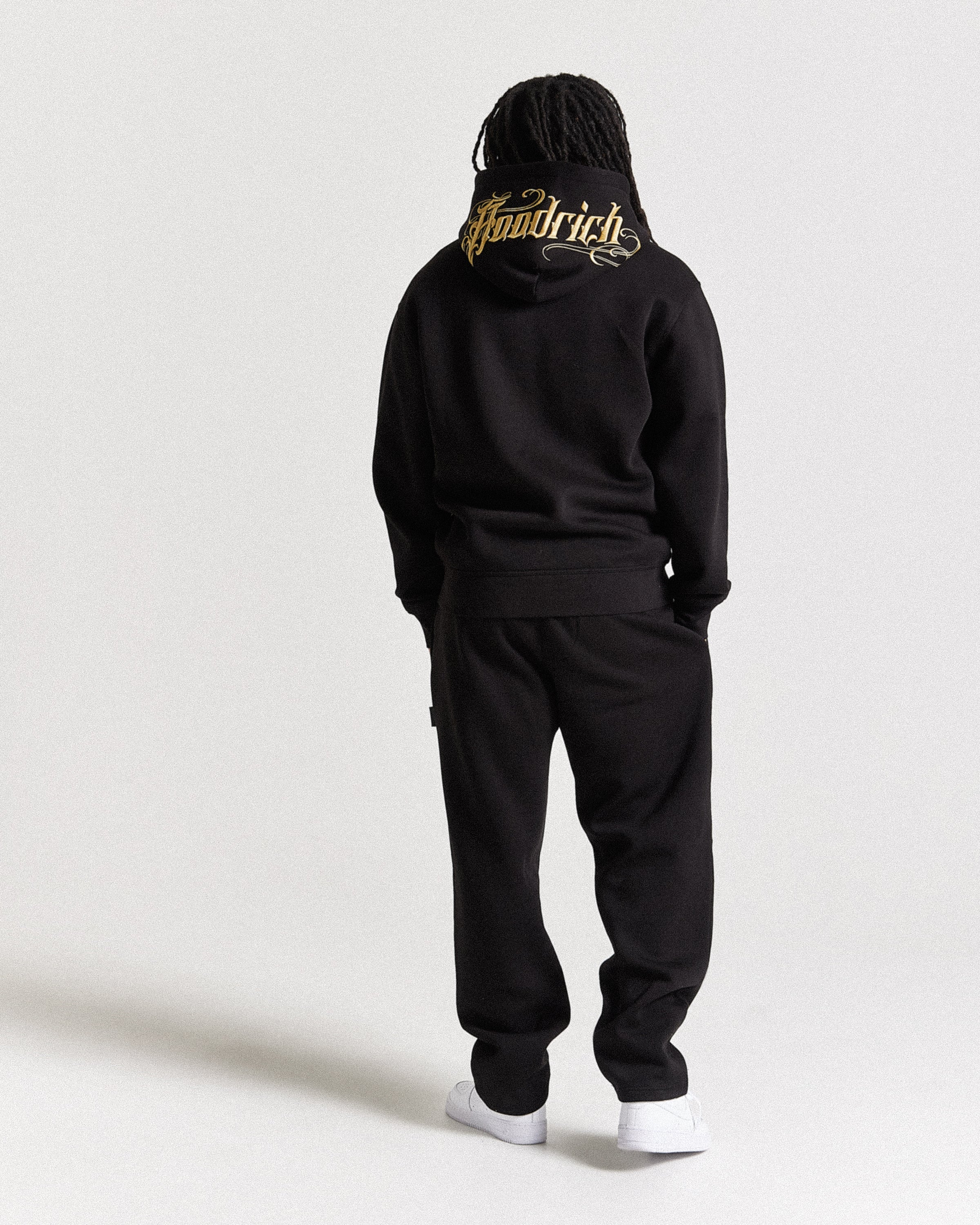 Script Oversized Jogger - Black/Gold - Image 3