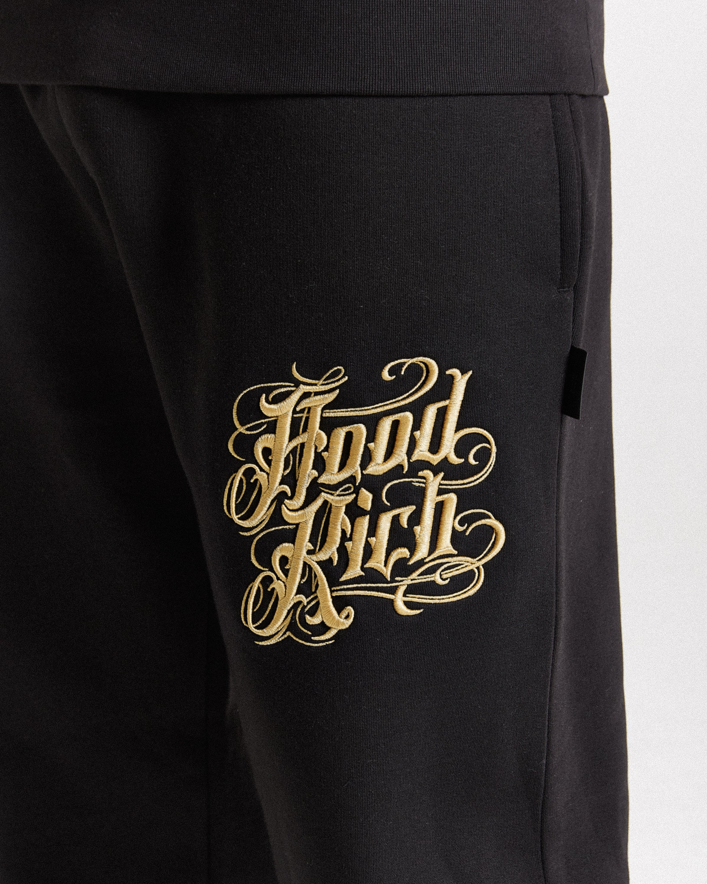 Script Oversized Jogger - Black/Gold - Image 4