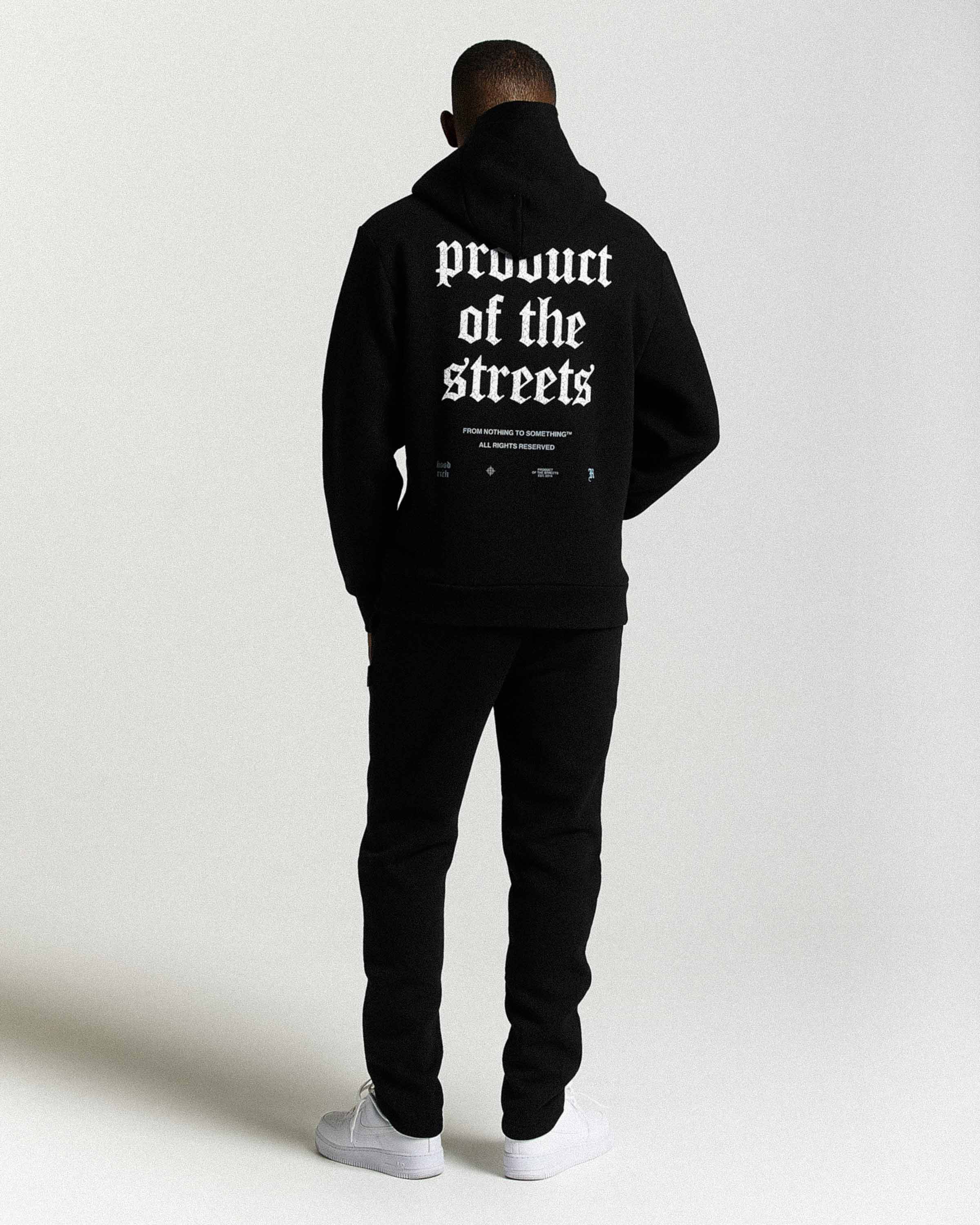 Shadow Hoodie - Black/White/Blue - Image 5