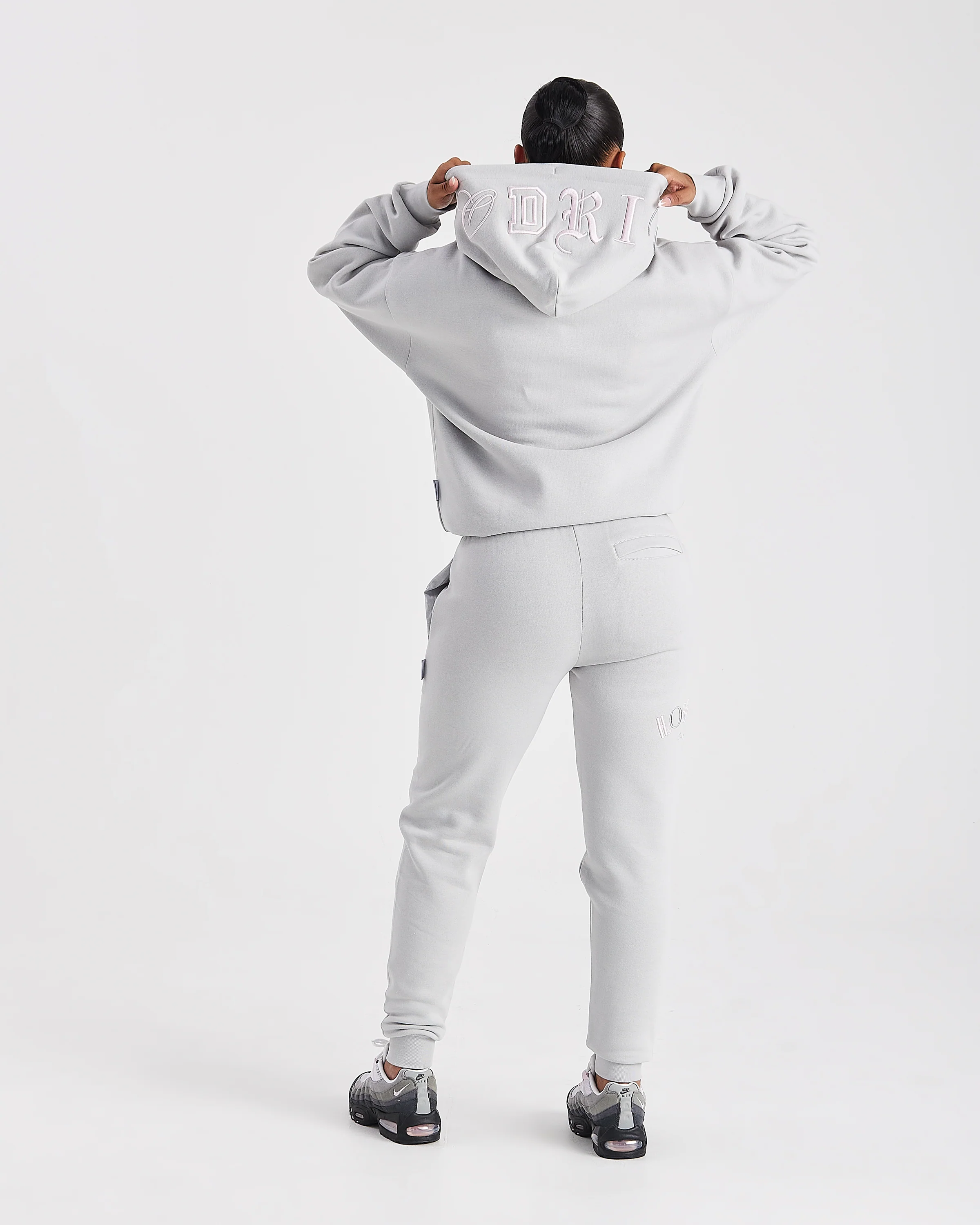 Calor Slim Joggers - Light Grey/Pink - Image 6