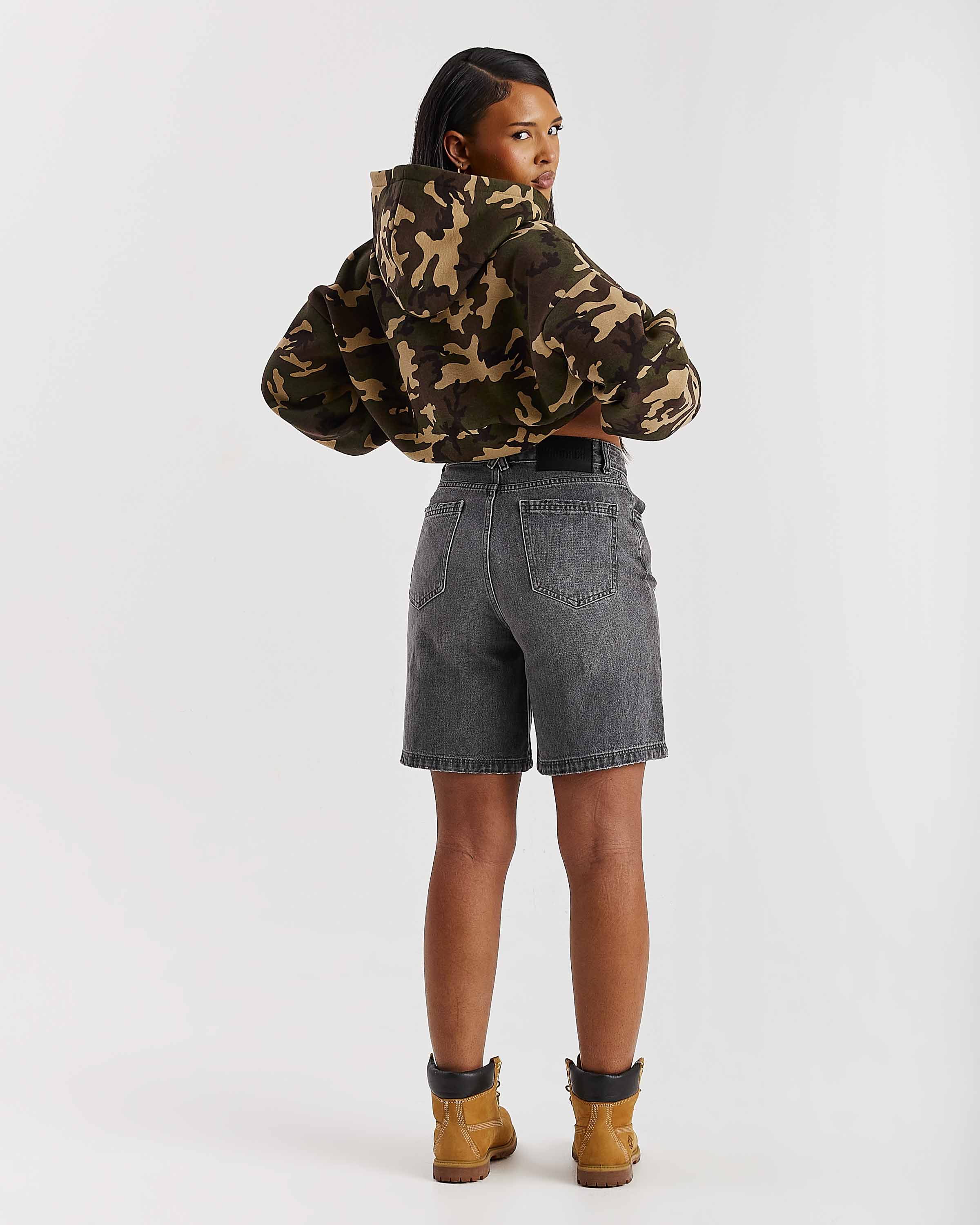 Solace Denim Jort - Washed Grey - Image 6