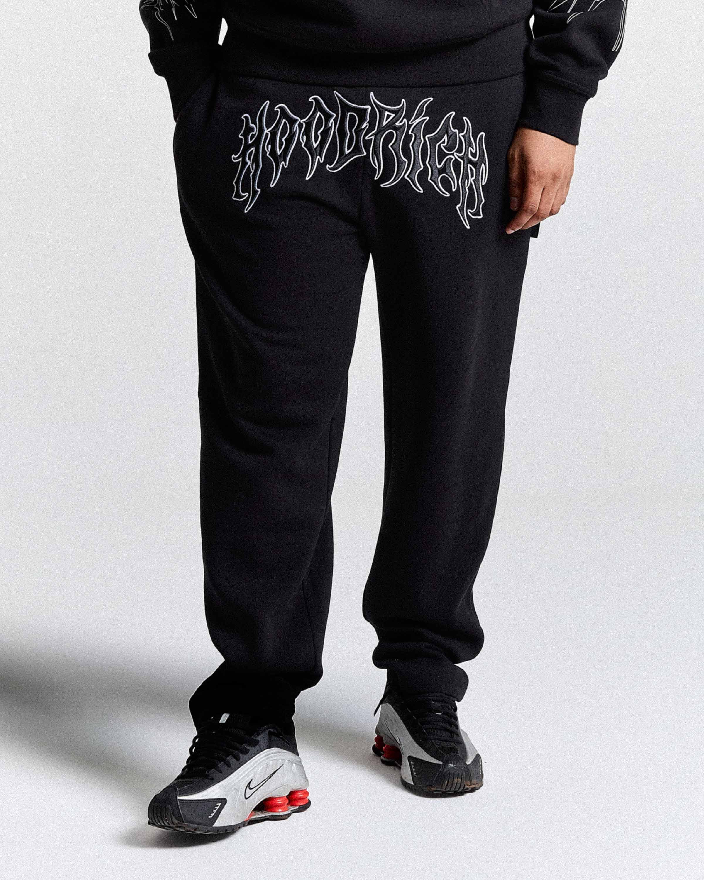 Spectral Oversized Joggers - Black/White - Image 5