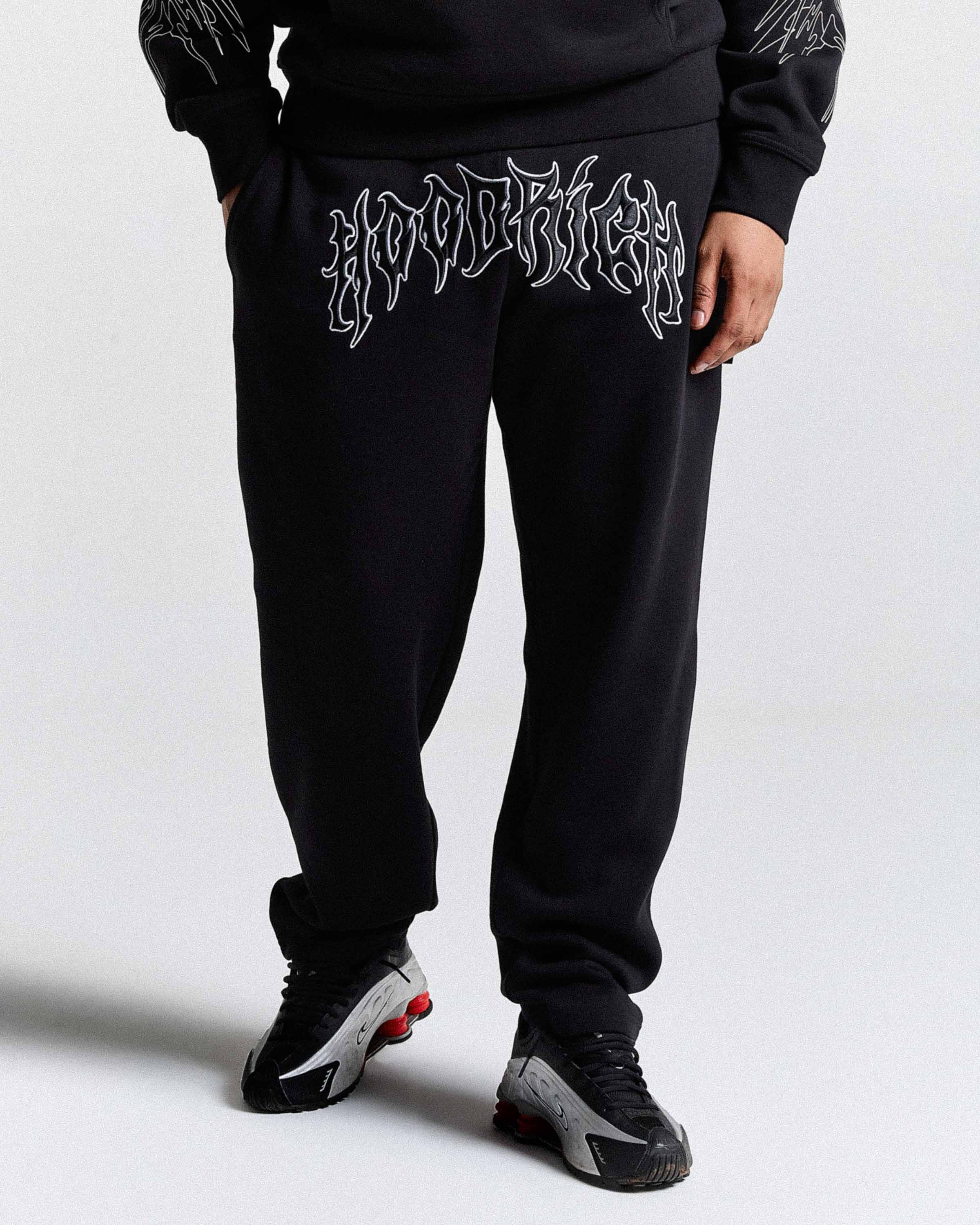 Spectral Oversized Joggers - Black/White - Image 6