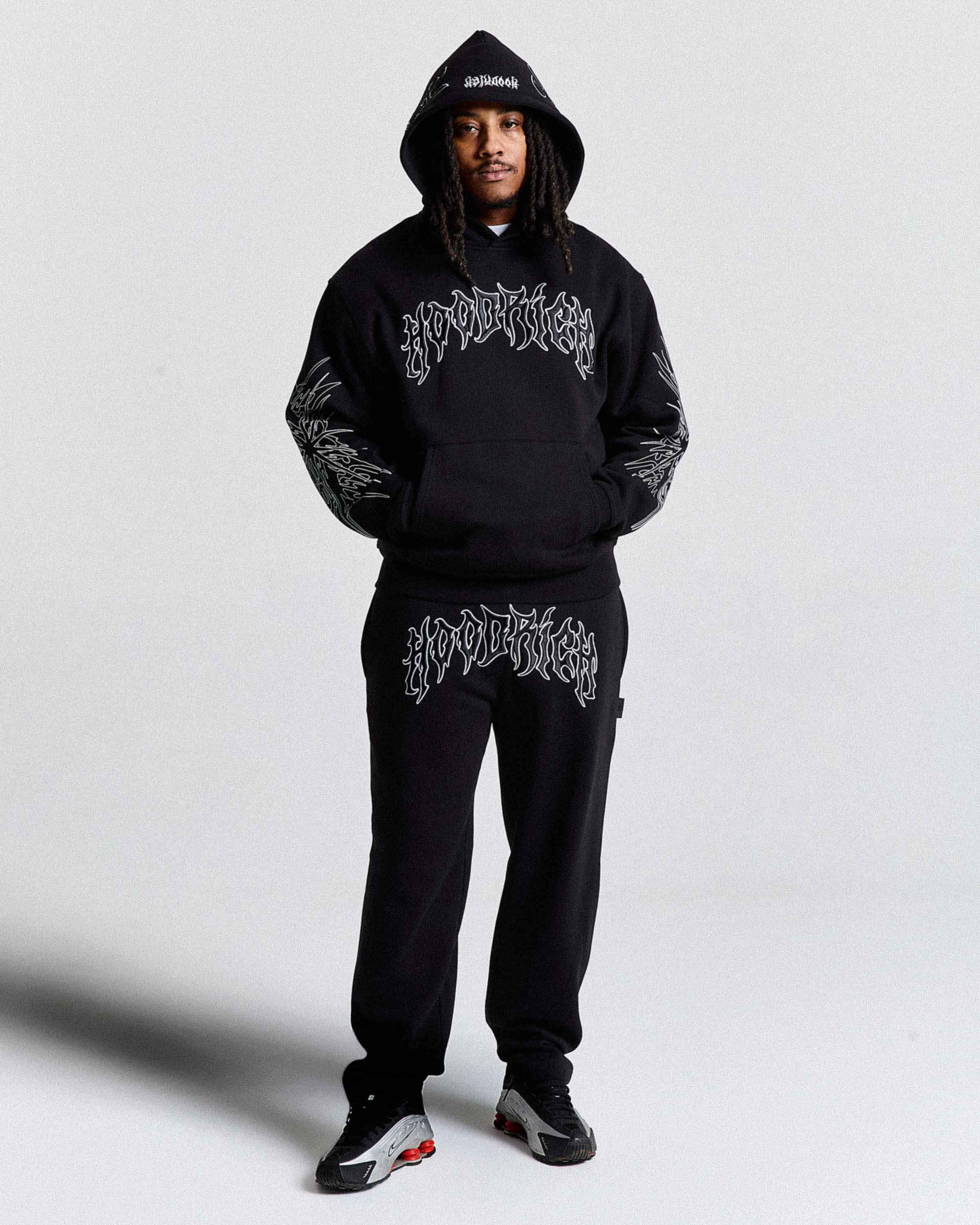Spectral Oversized Hoodie - Black/White - Image 10