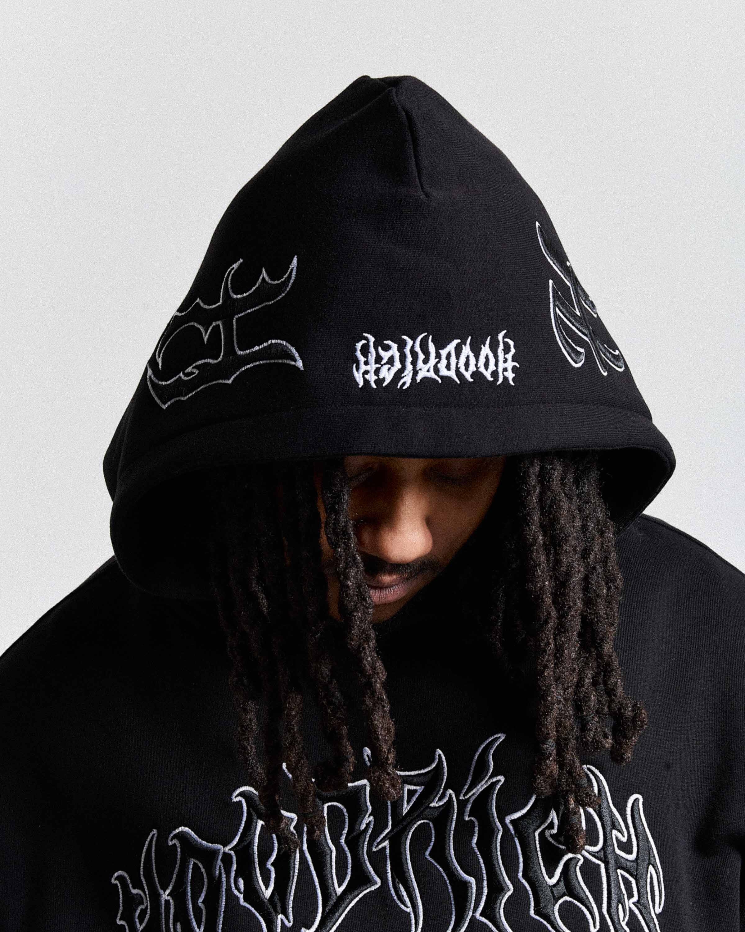 Spectral Oversized Hoodie - Black/White - Image 2