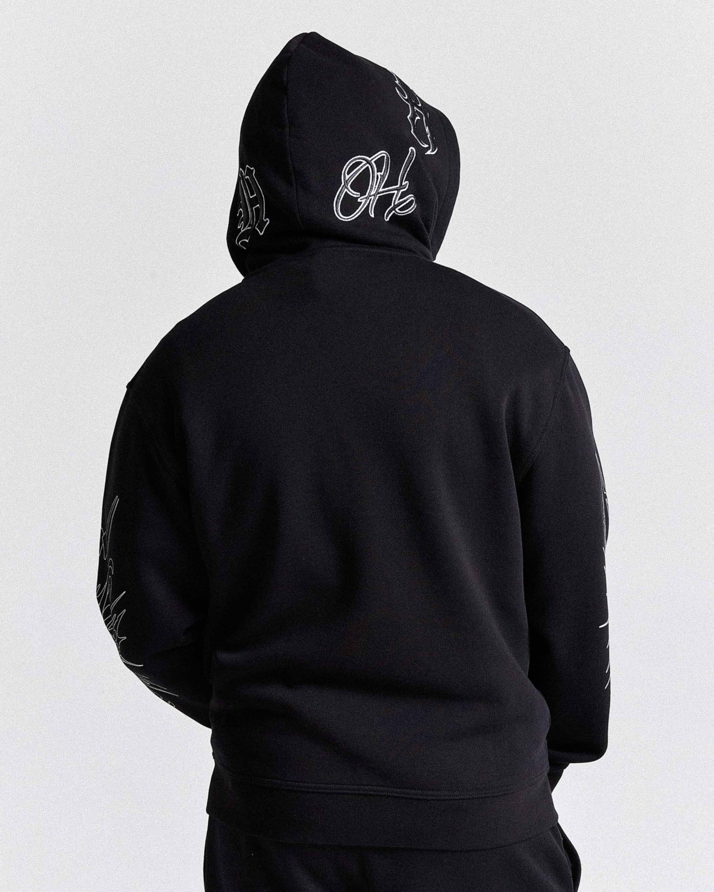 Spectral Oversized Hoodie - Black/White - Image 5